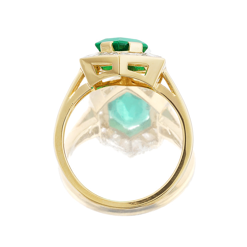 in yellow gold setting
