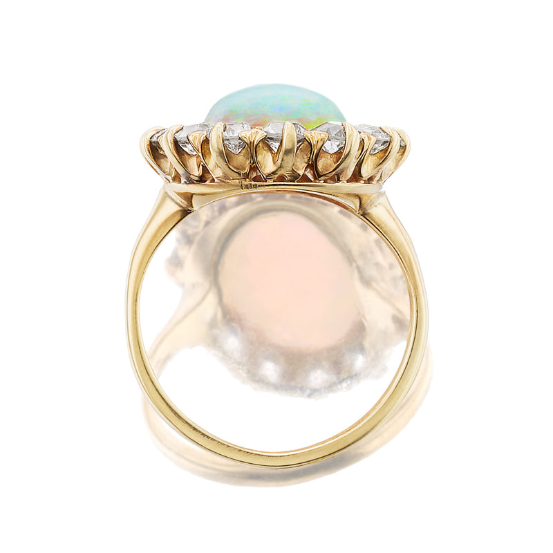 diamond in yellow gold setting