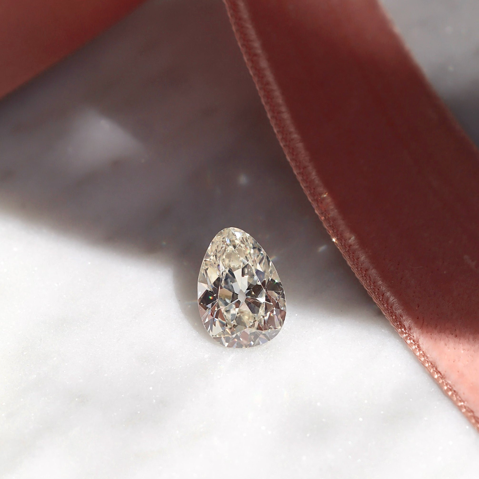 5.49 Carat Antique Pear Cut Diamond