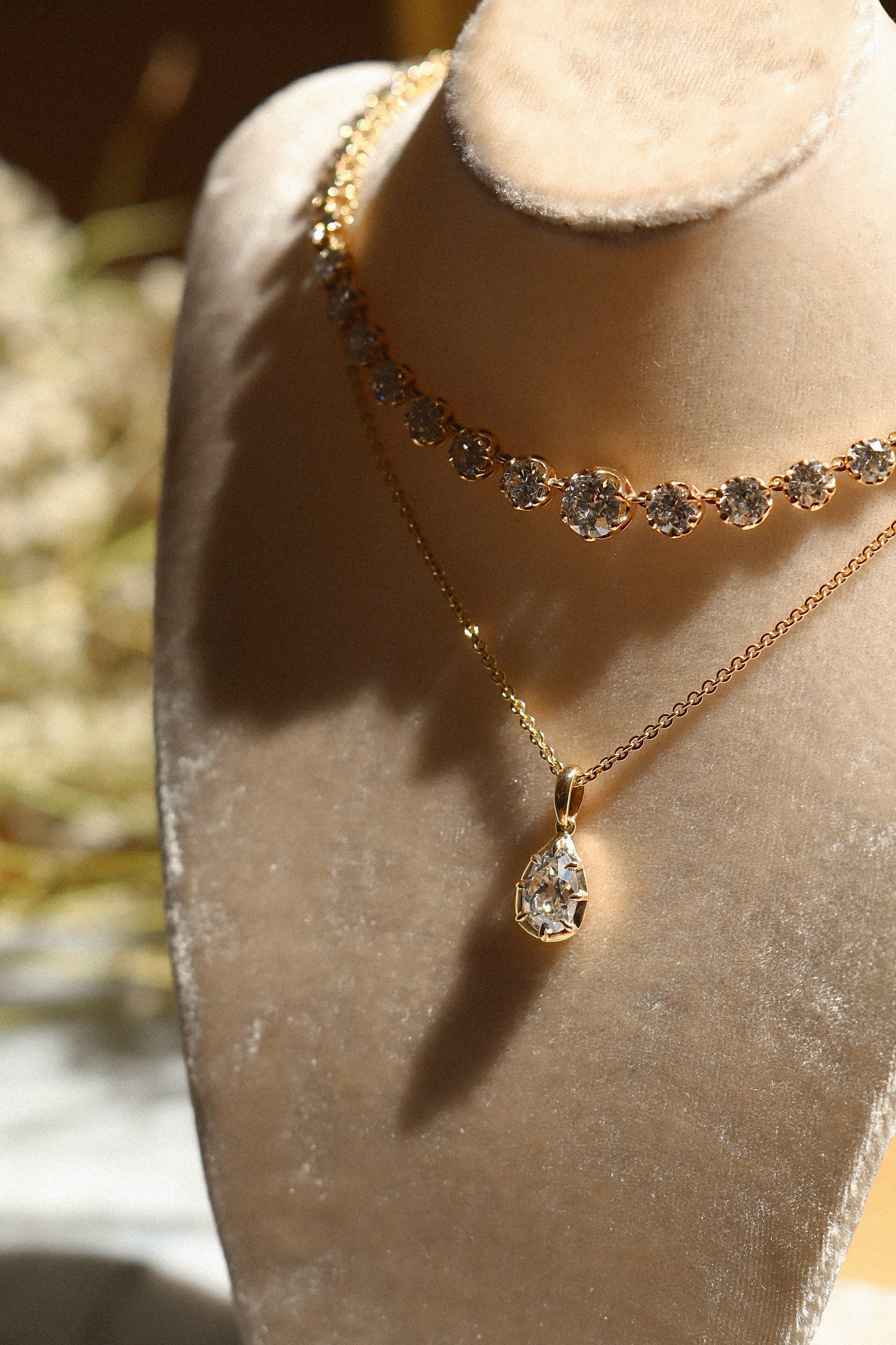 M-Z color VS clarity diamond Necklaces