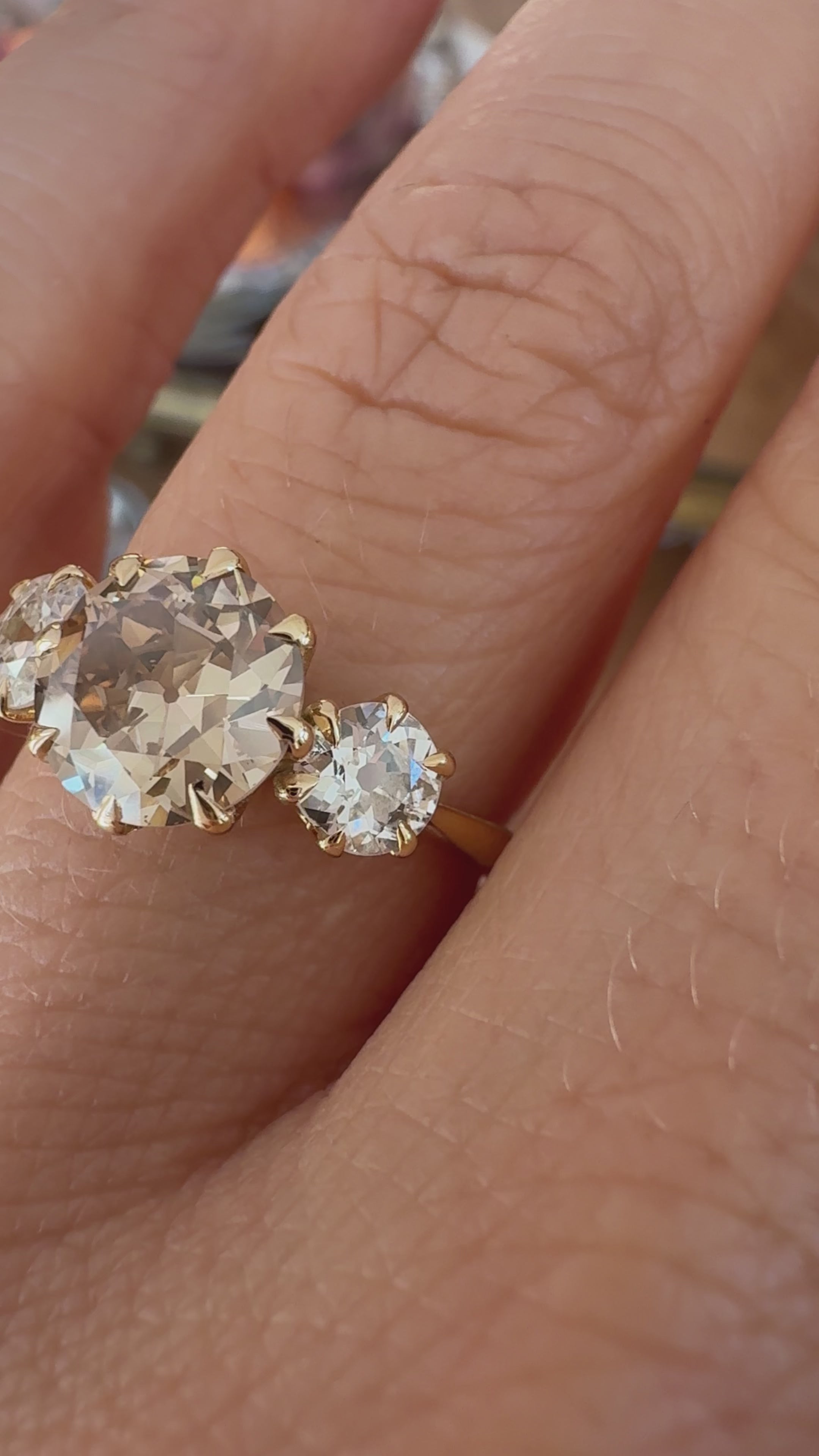 Transitional cut diamond Rings