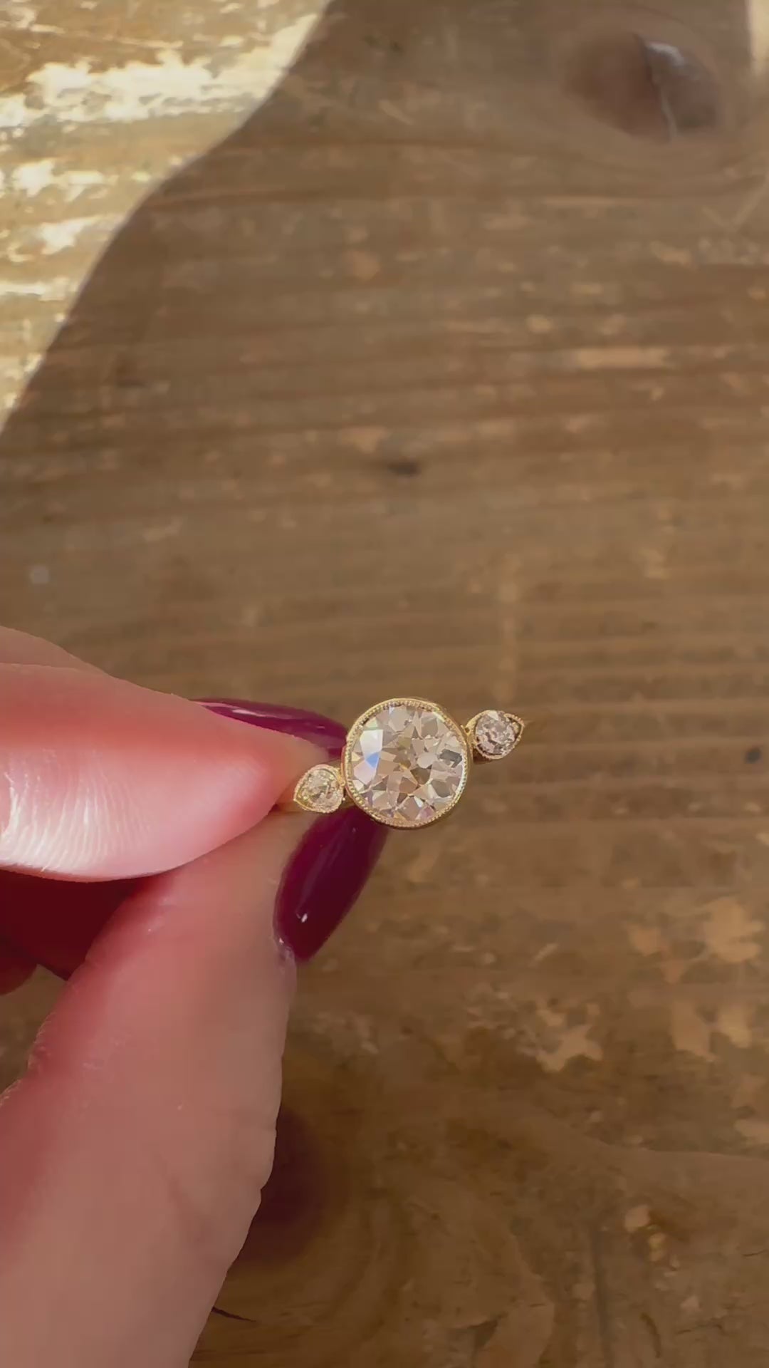 j-k-l color, vs clarity diamond in yellow gold setting