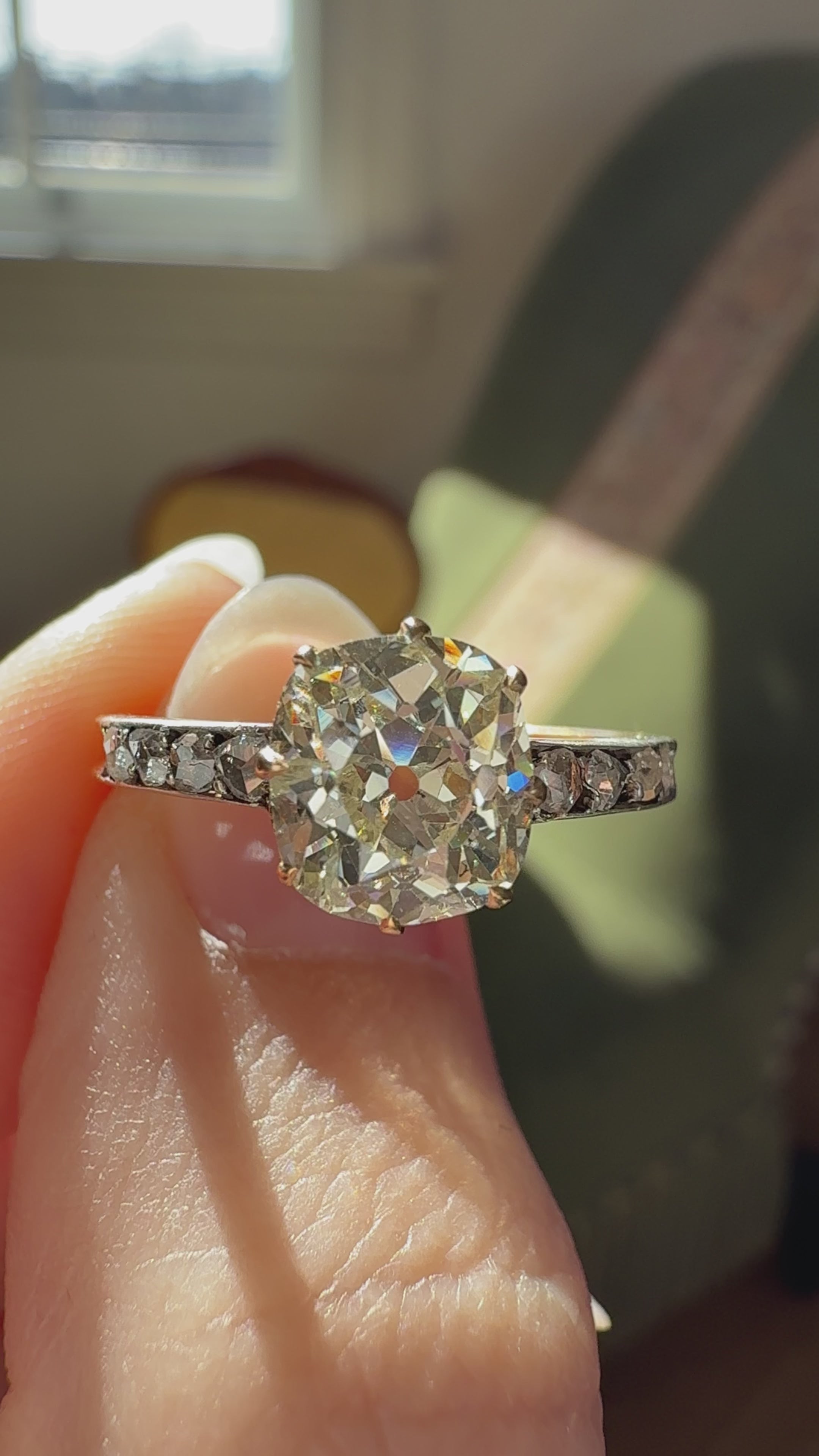  videos and images of vintage Rings-Old Mine cut diamond Rings