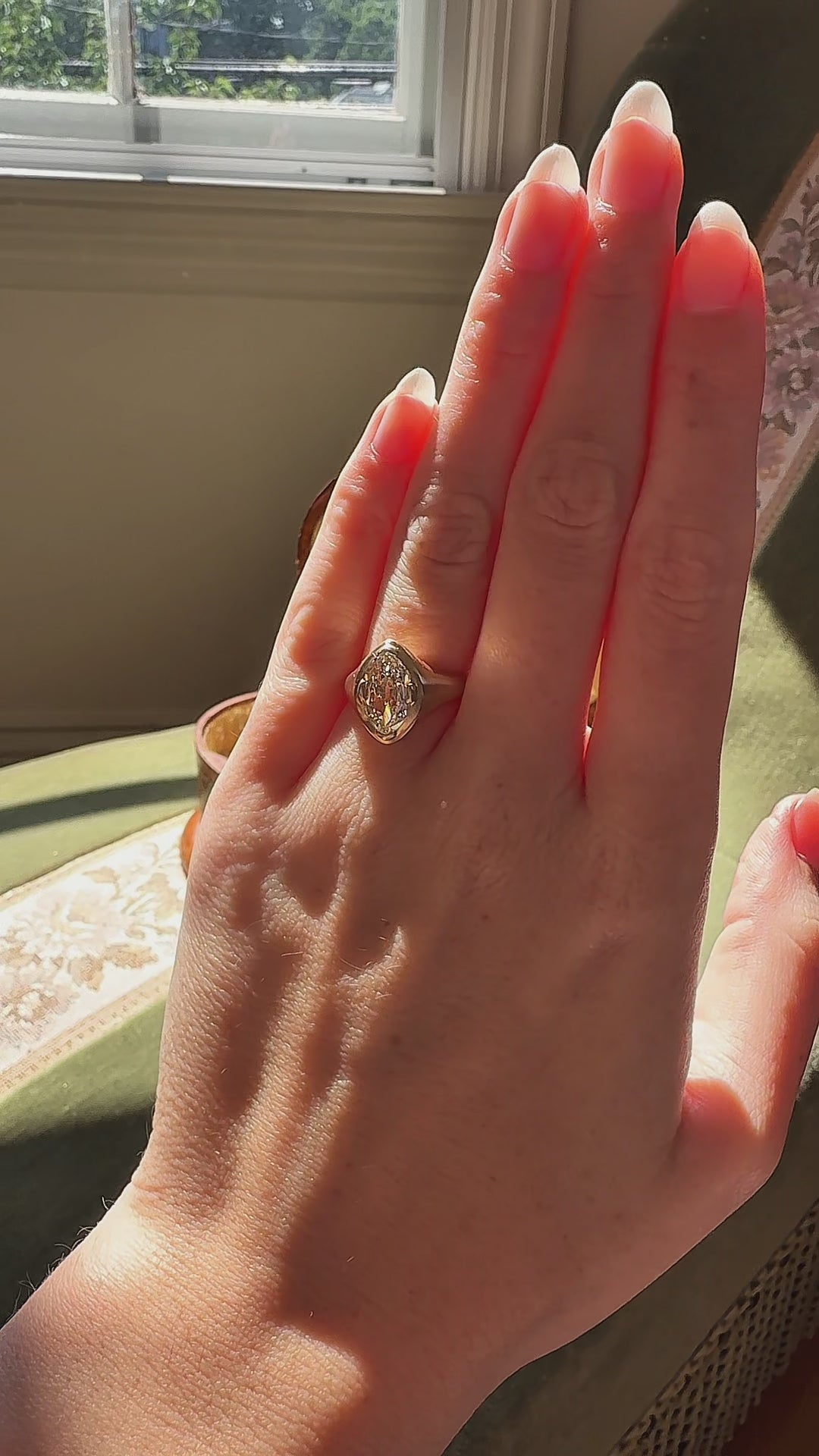  videos and images of vintage Rings-Marquise/Oval cut diamond Rings