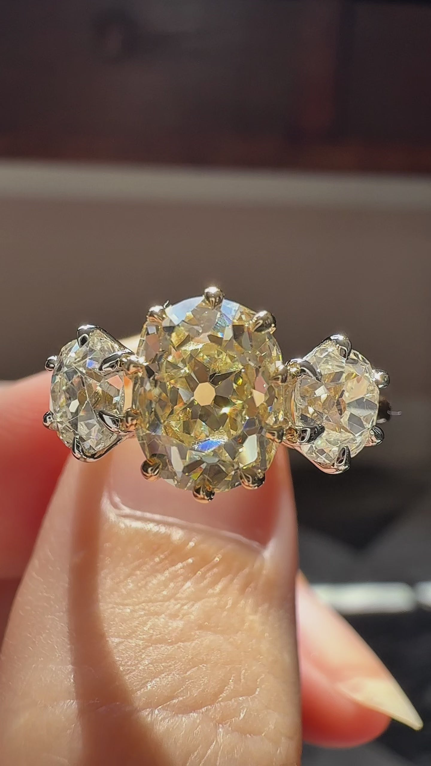 Old Mine cut diamond Engagement Rings