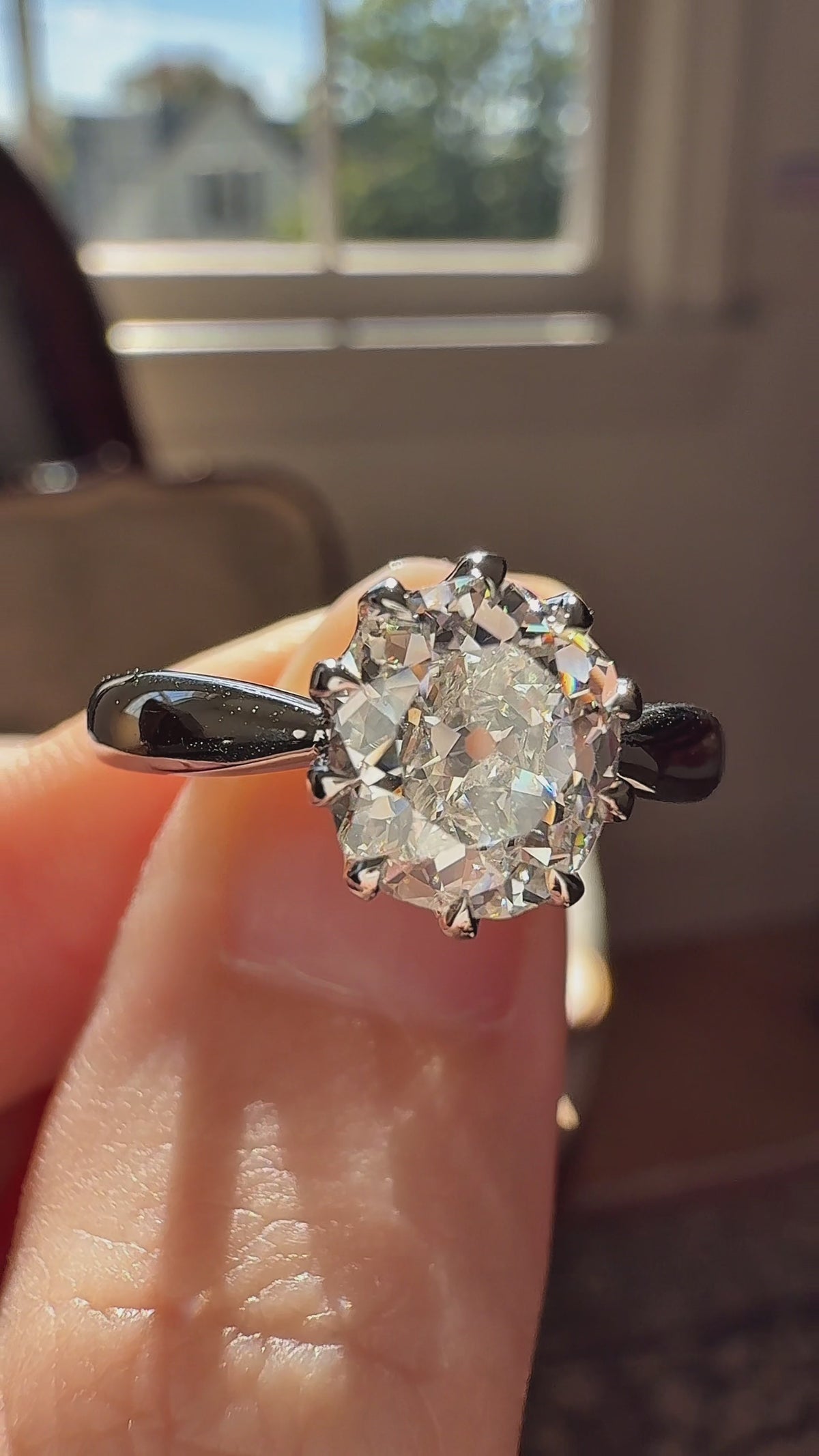 Old Mine cut diamond Engagement Rings