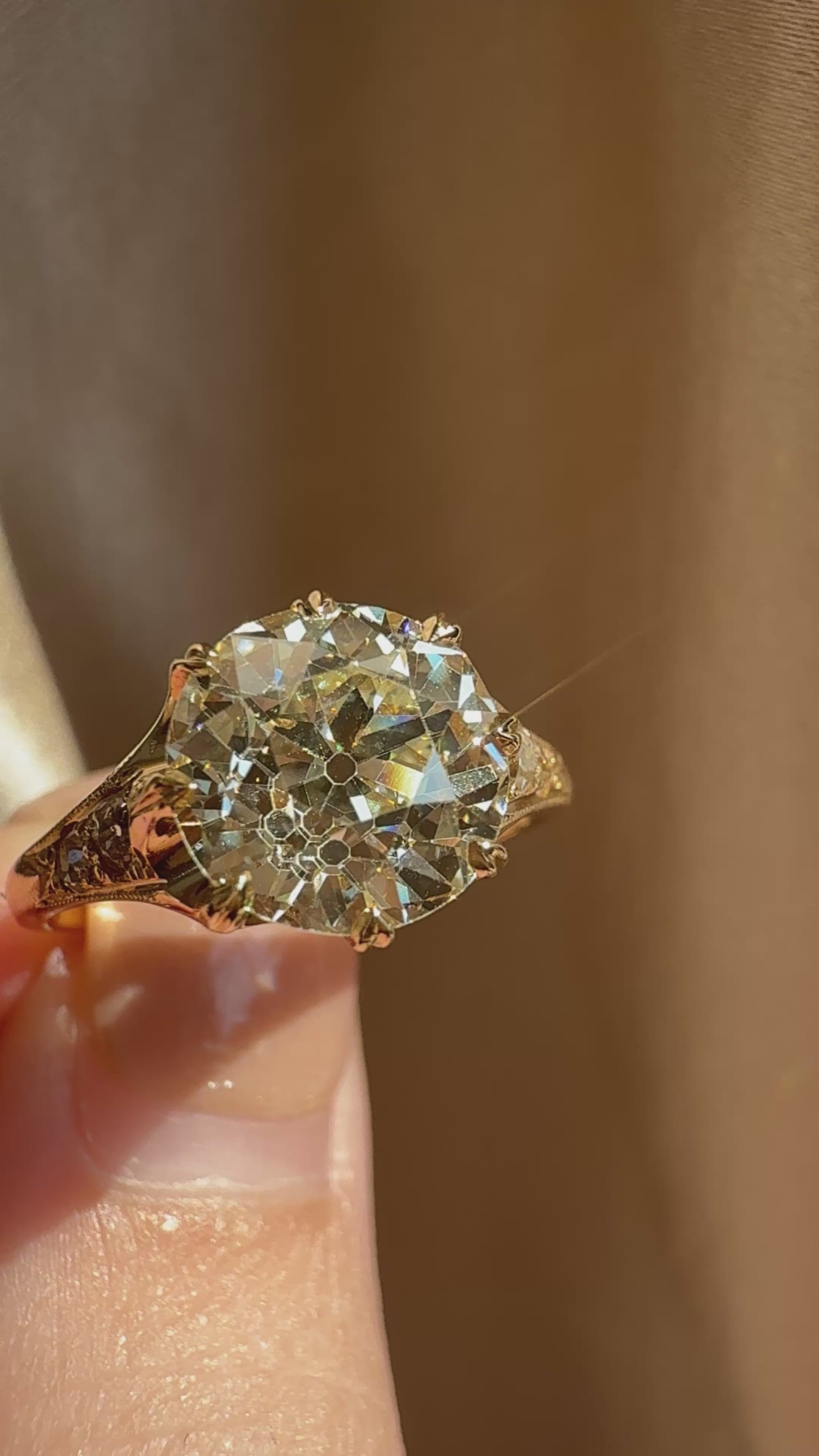 Solitaire Old European cut diamond Rings