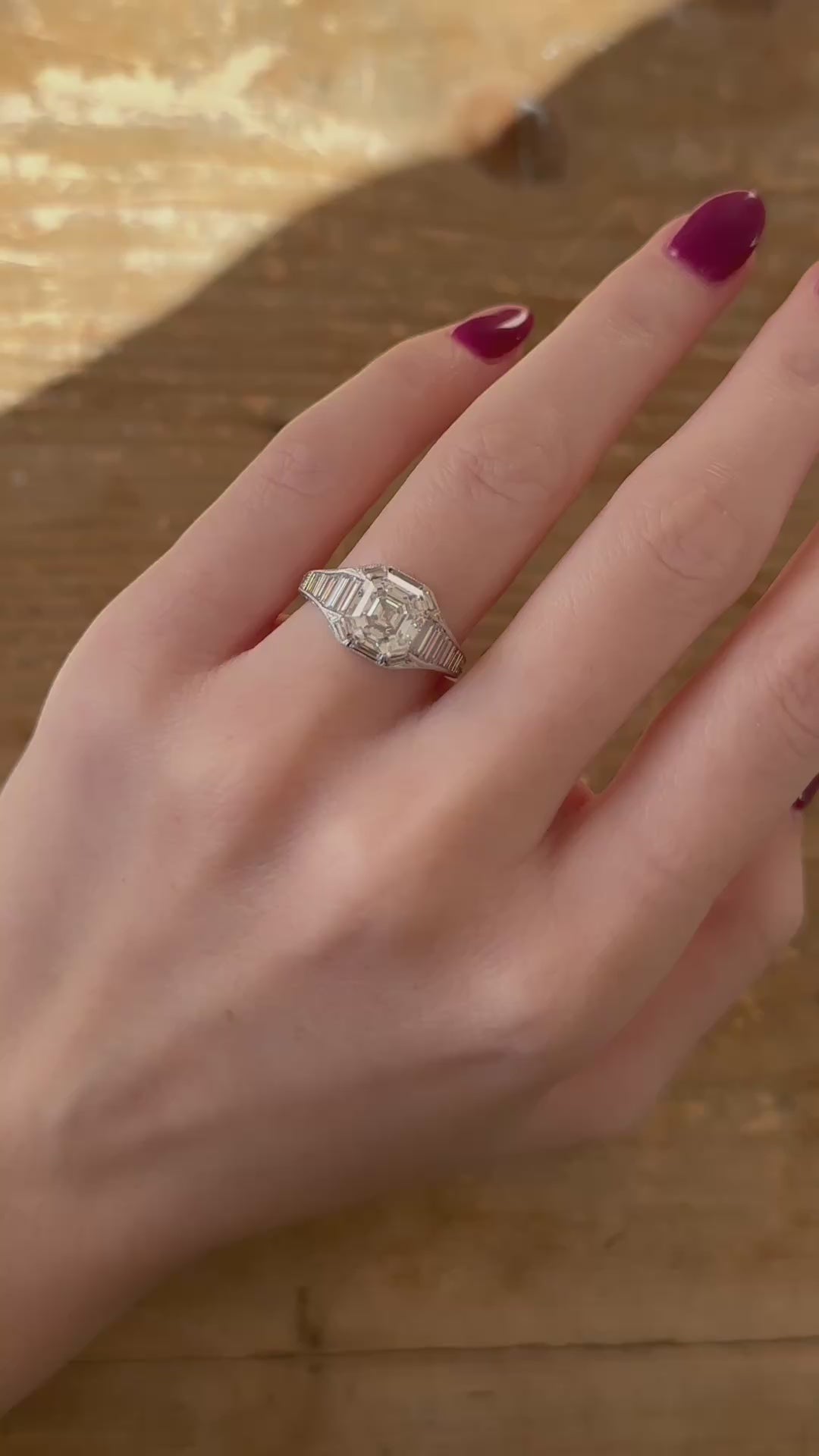 j-k-l color, vs clarity diamond in platinum setting