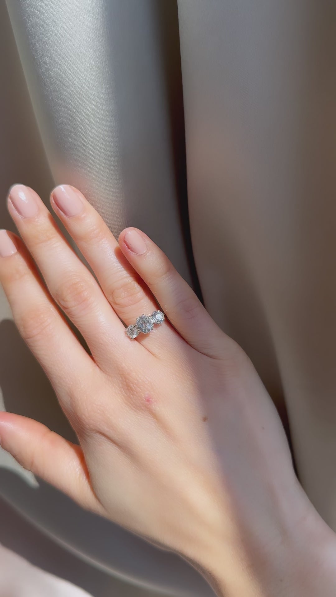 g-h-i color, si-i clarity diamond in platinum setting