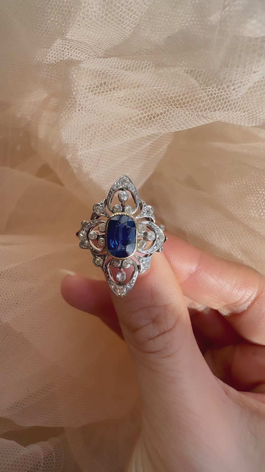 diamond in two-tone setting