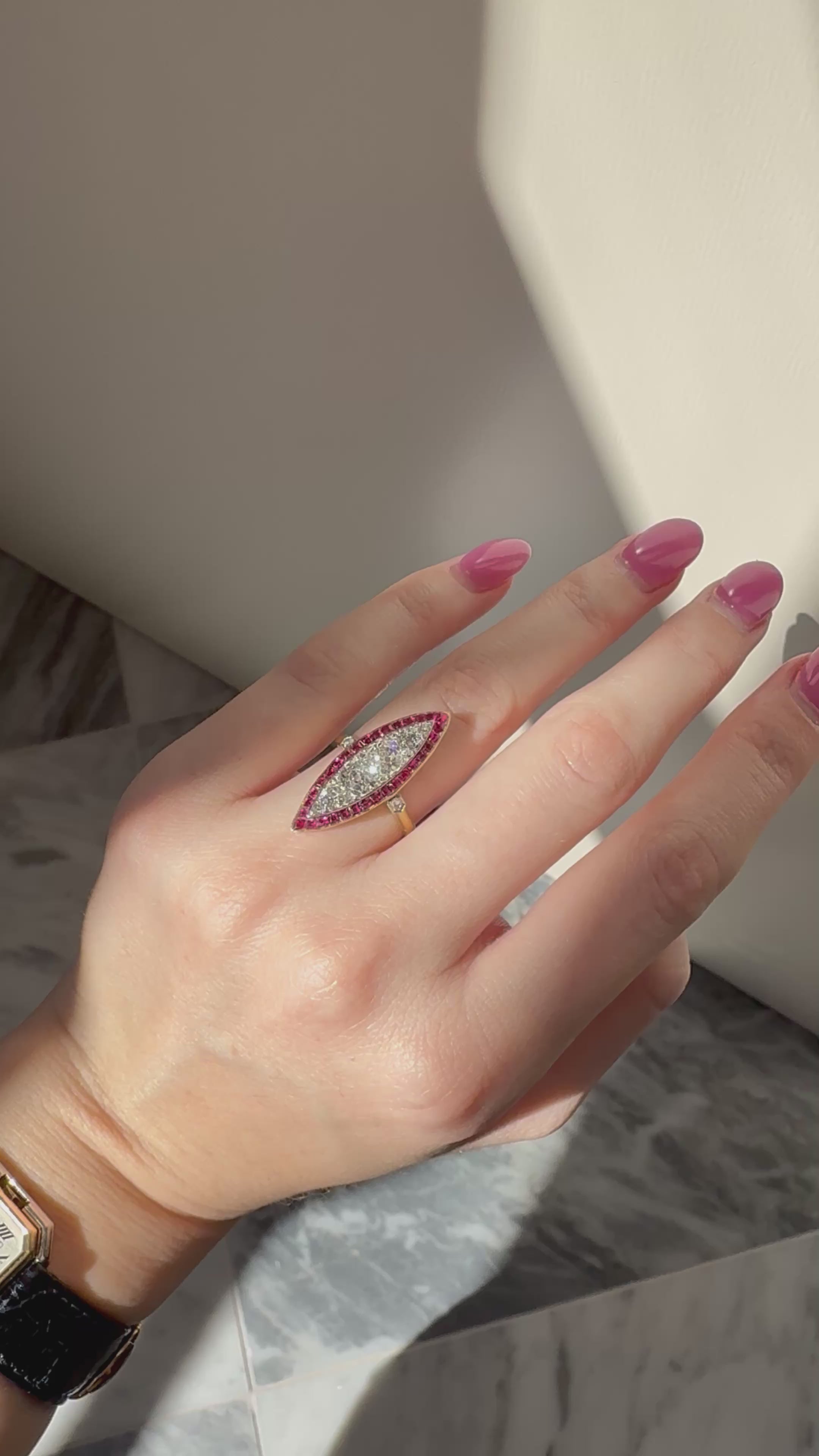 diamond in two-tone setting