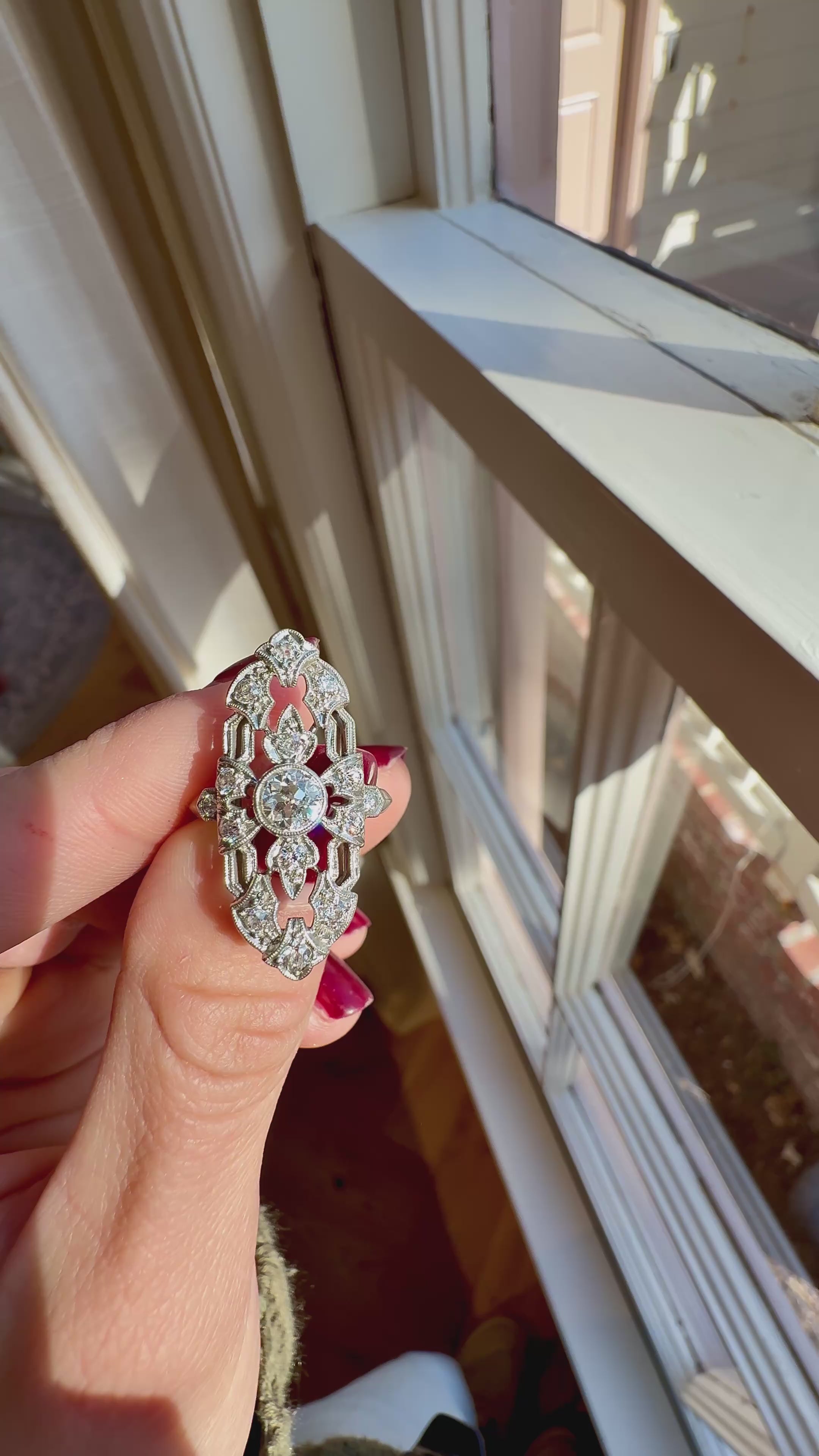 diamond in platinum setting