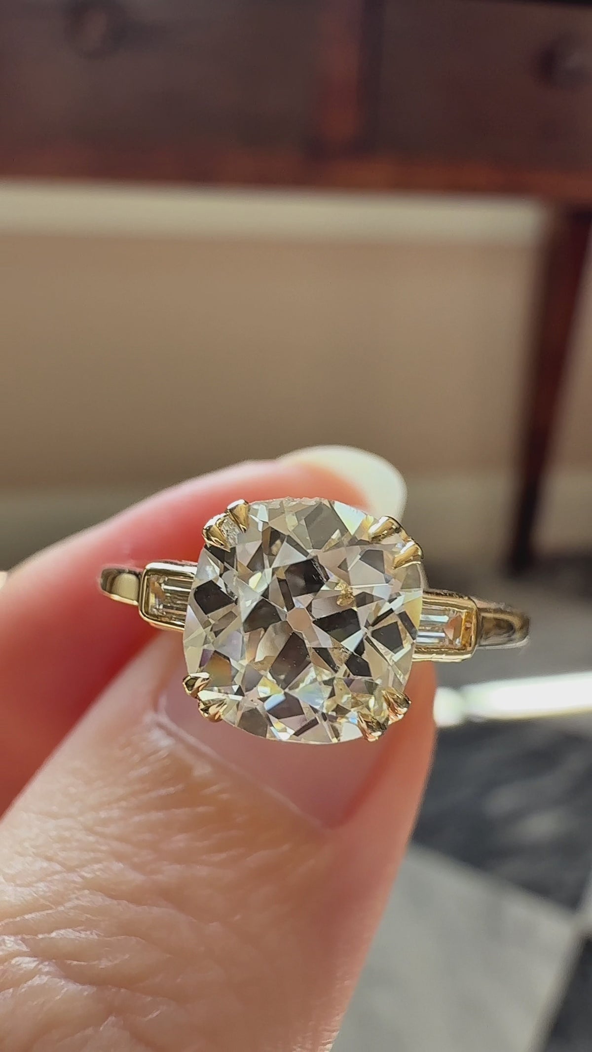 Old Mine cut diamond Engagement Rings