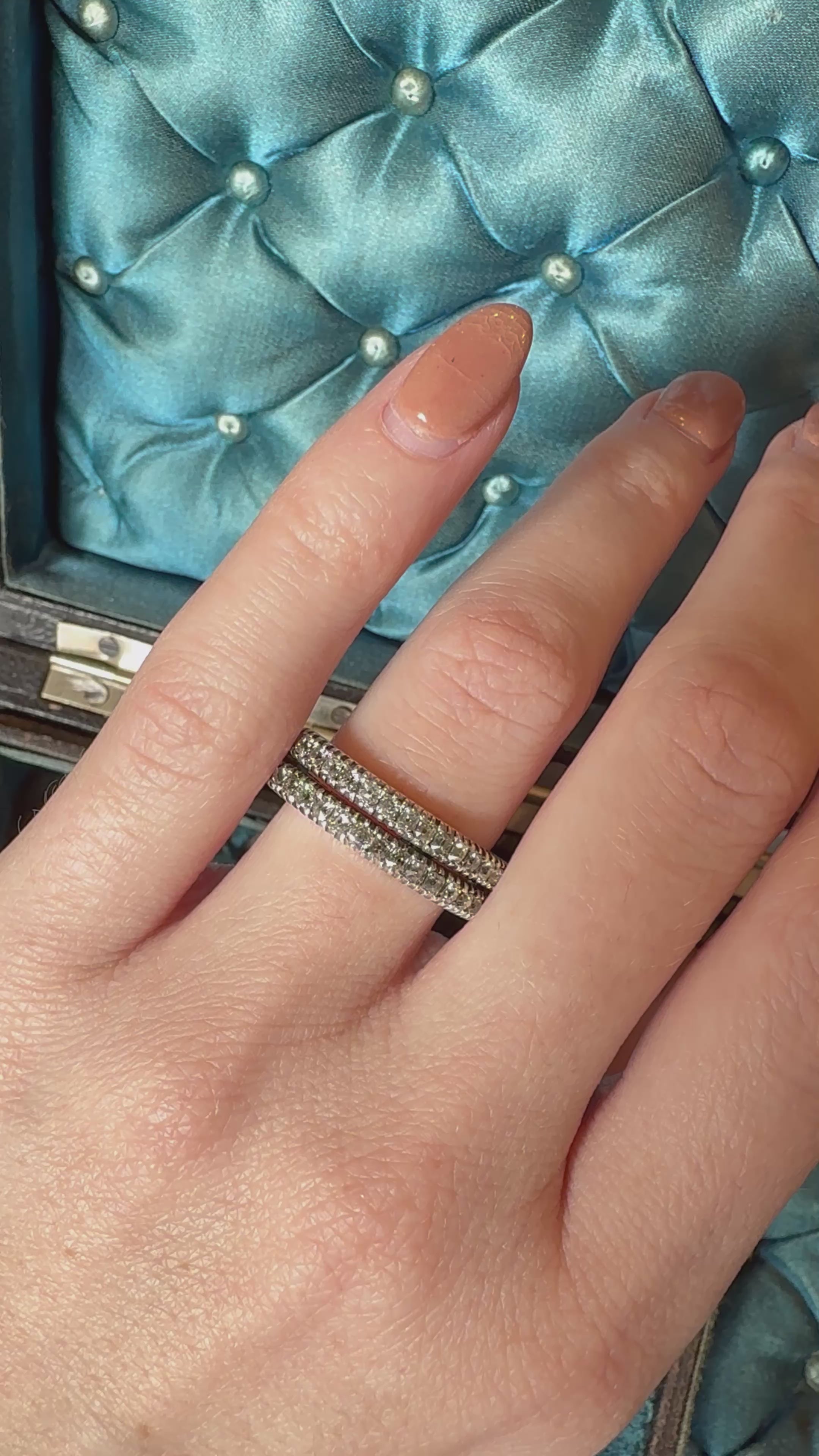 diamond in two-tone setting