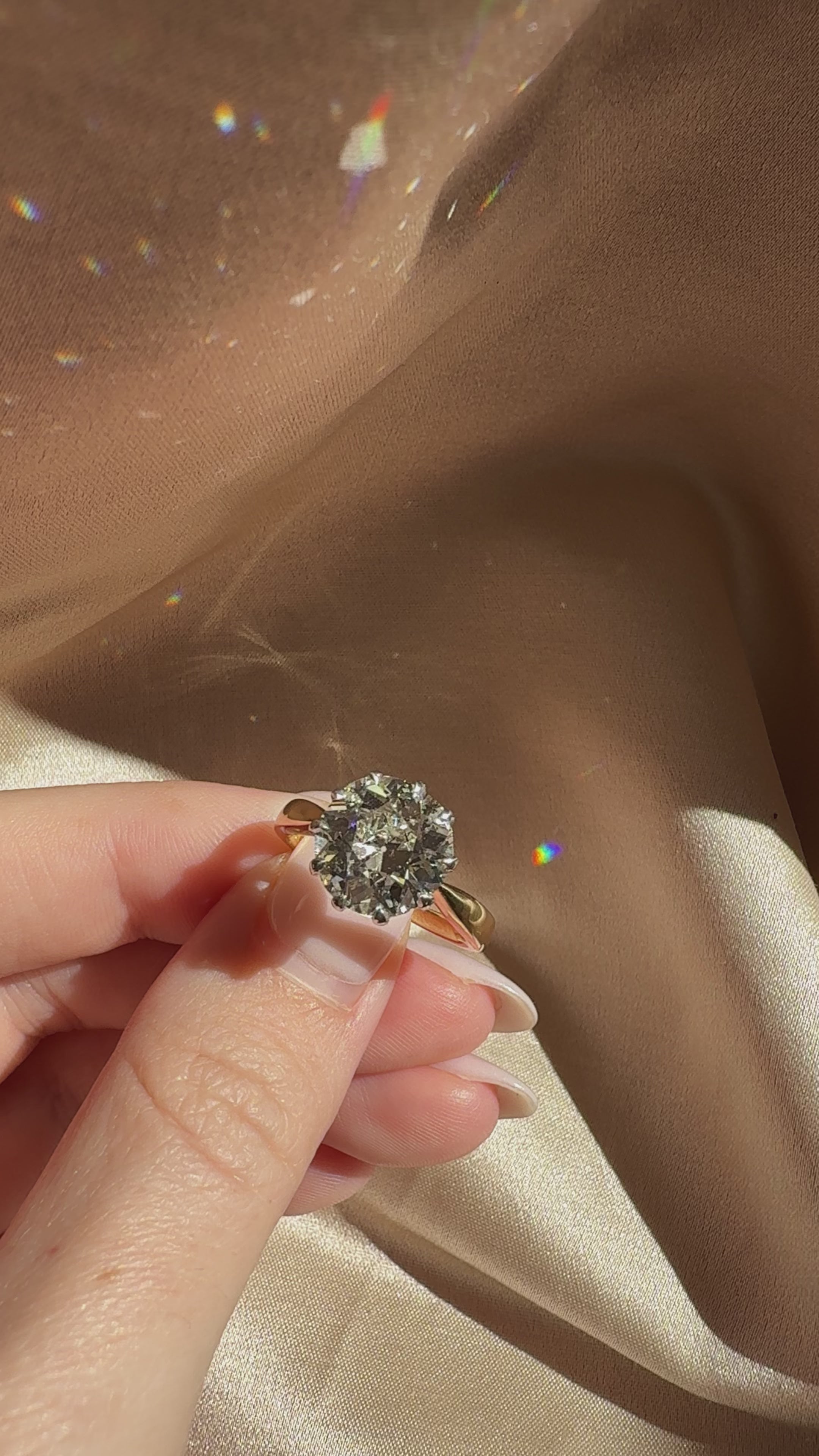 Transitional cut diamond Rings