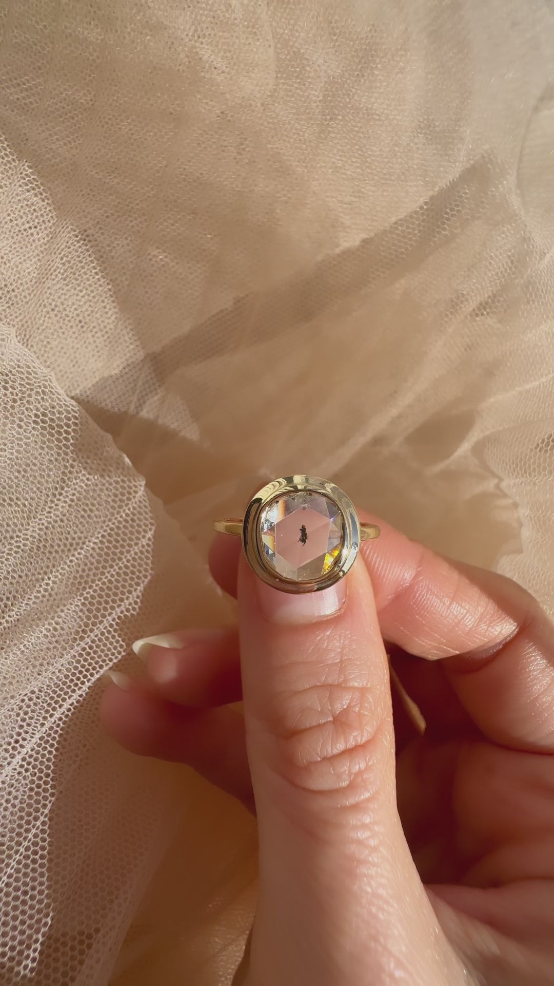 j-k-l color, si-i clarity diamond in yellow gold setting