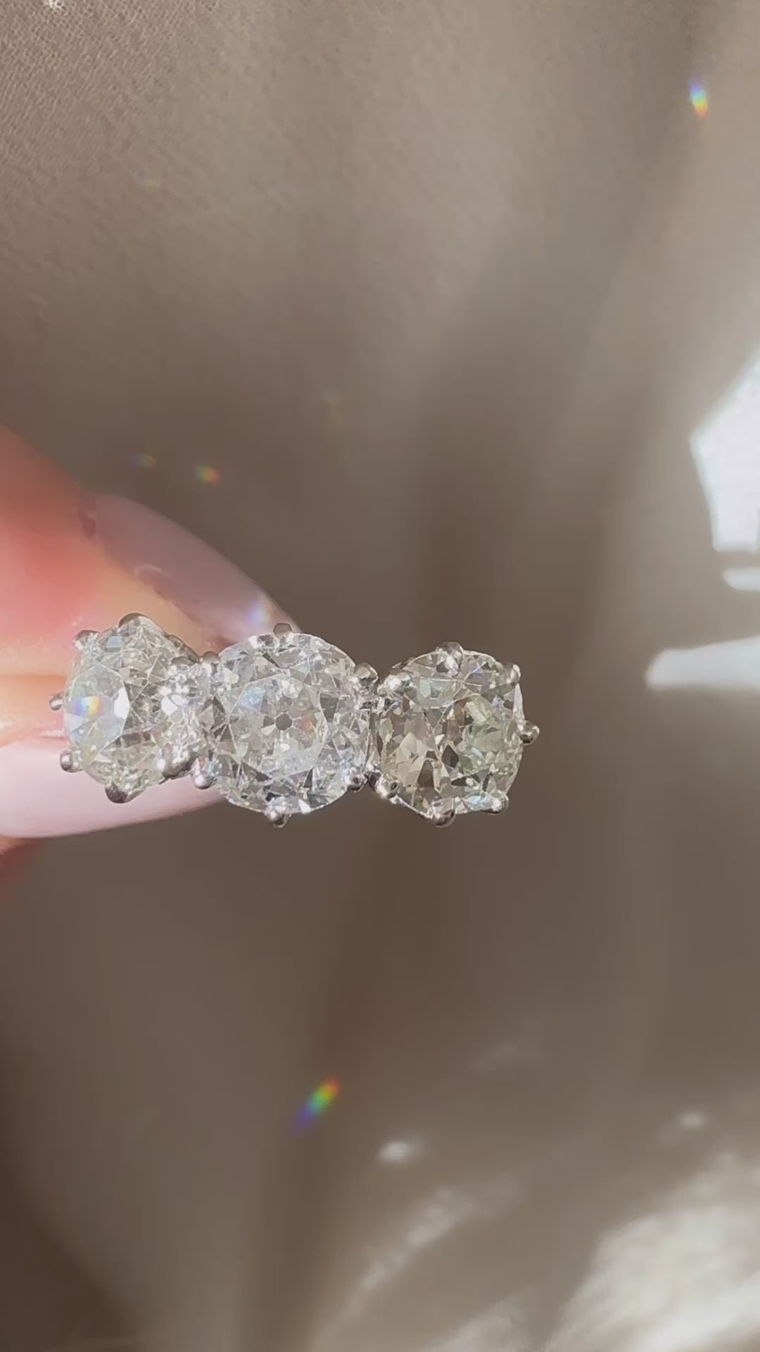 g-h-i color, si-i clarity diamond in platinum setting