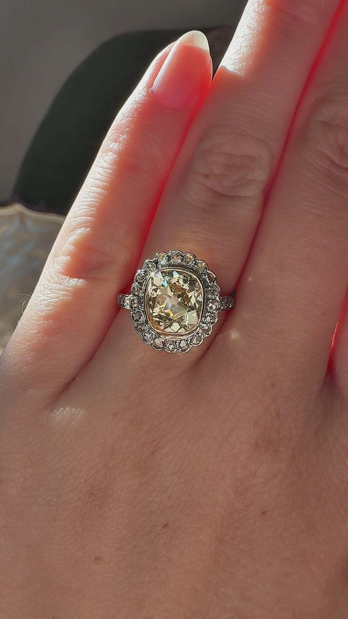  videos and images of vintage Engagement Rings-Old Mine cut diamond Engagement Rings