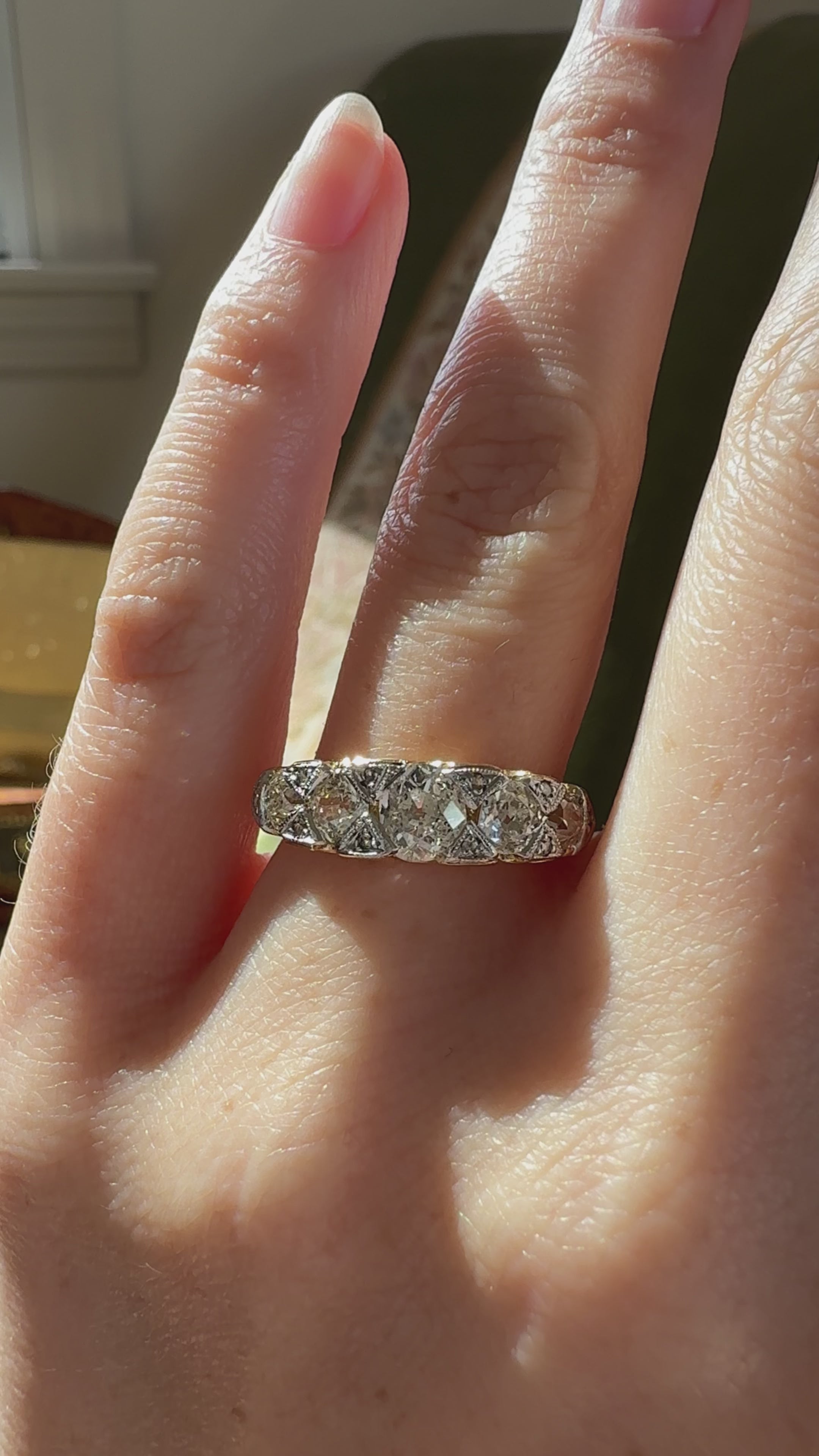  videos and images of vintage Rings-Old Mine cut diamond Rings
