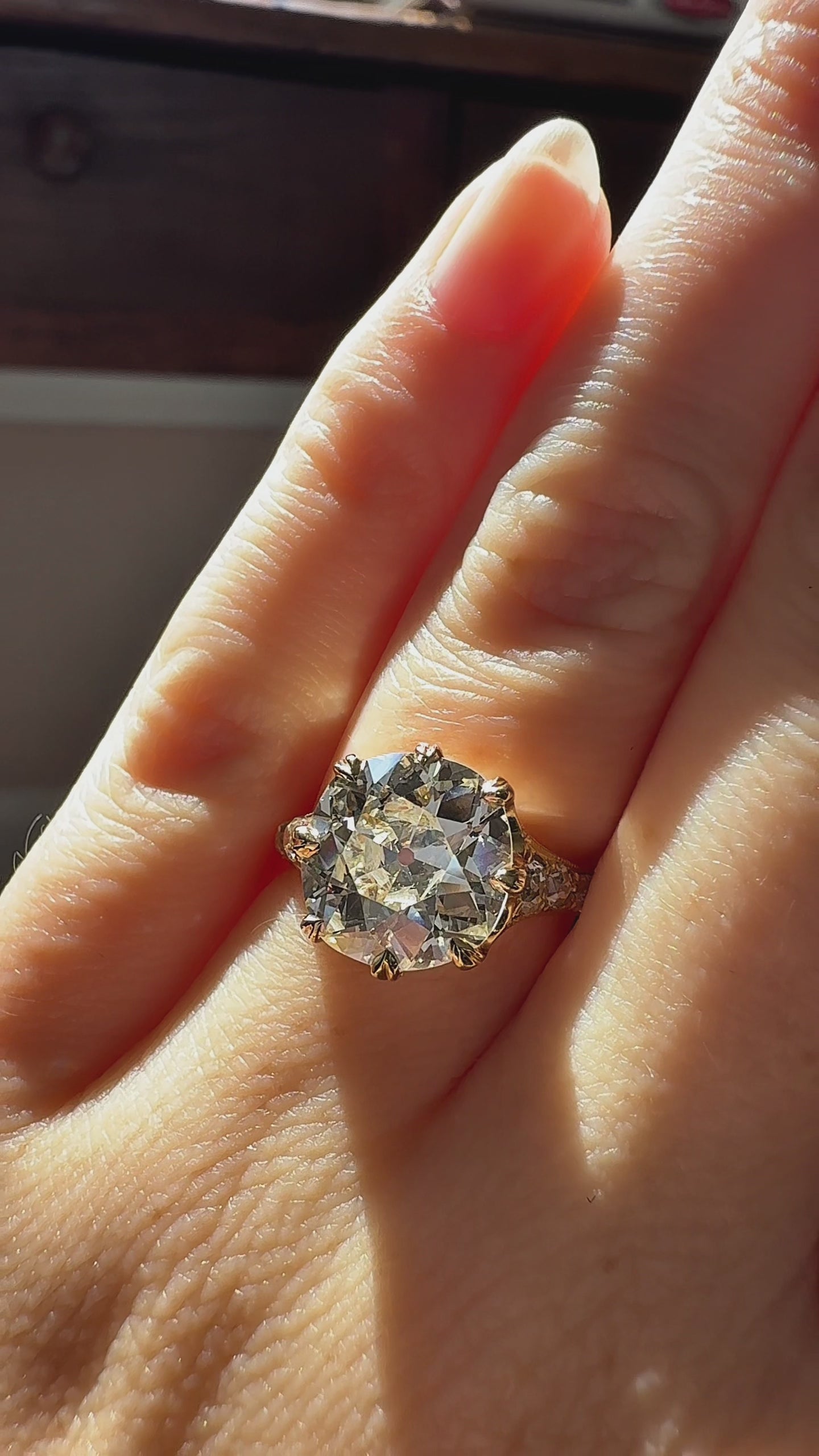  videos and images of vintage Engagement Rings-Old Mine cut diamond Engagement Rings
