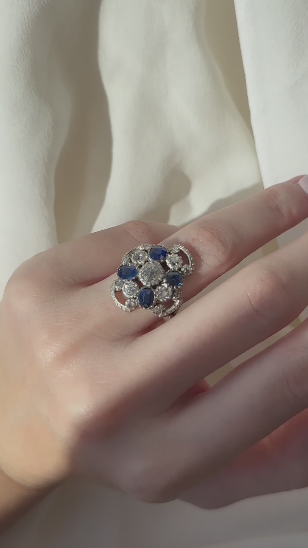 Solitaire Old Mine cut diamond Rings