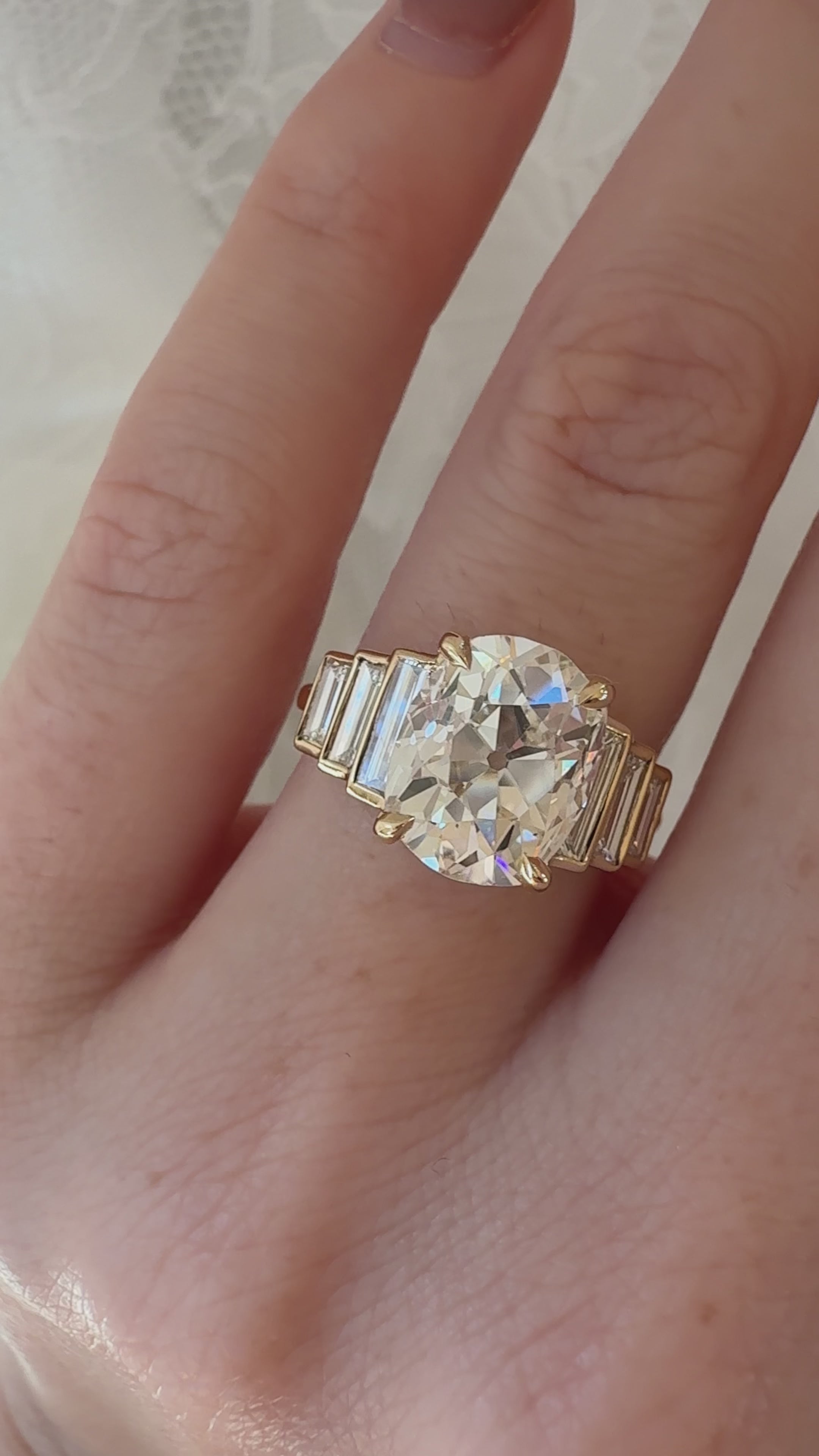  videos and images of vintage Rings-Old Mine cut diamond Rings