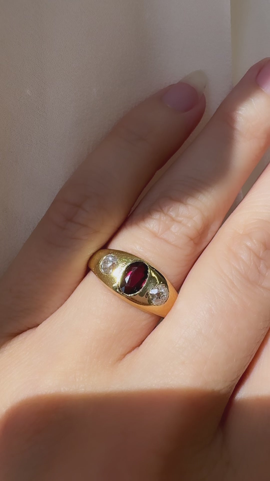 diamond in yellow gold setting