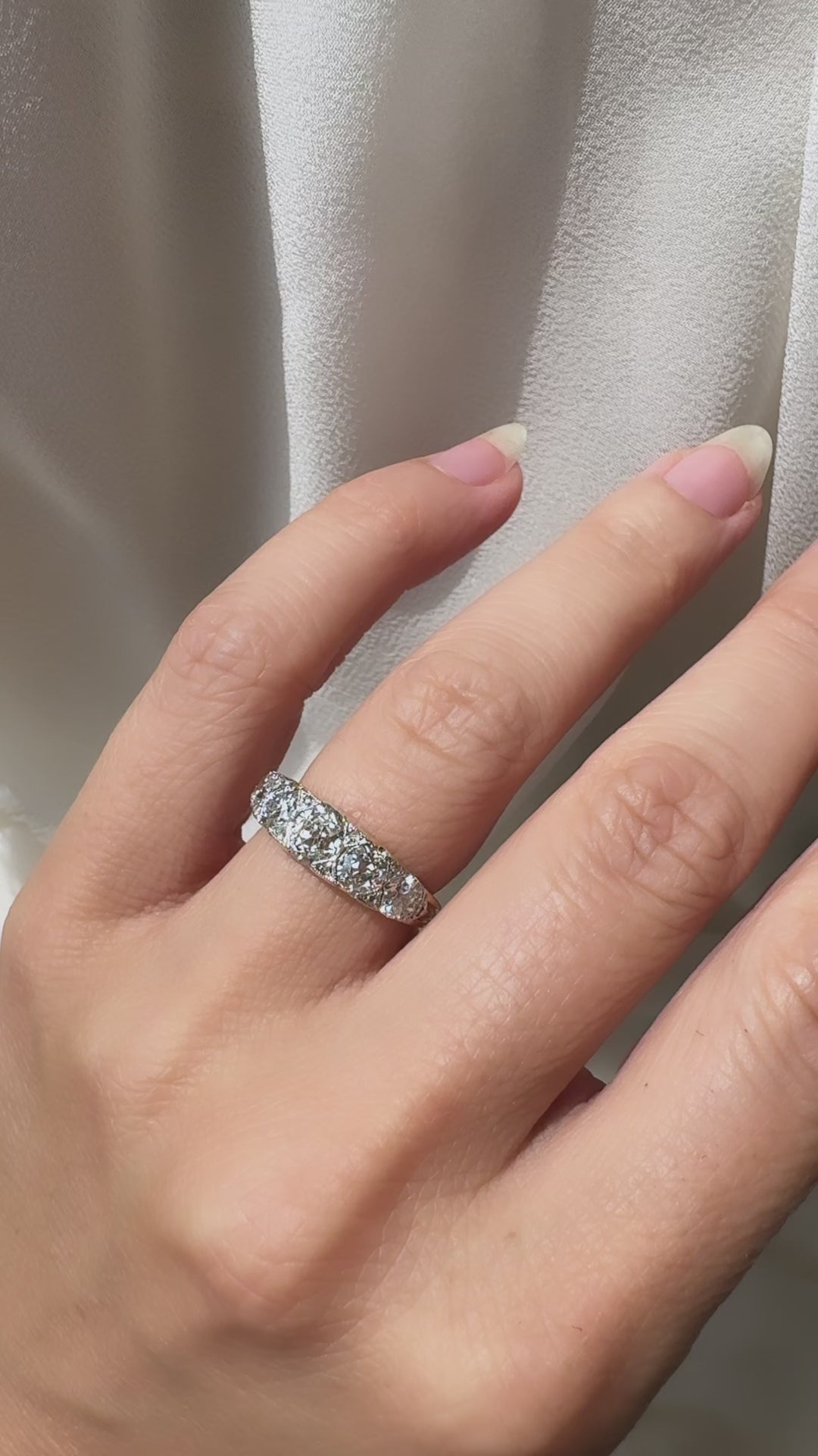 Solitaire Old Mine cut diamond Rings