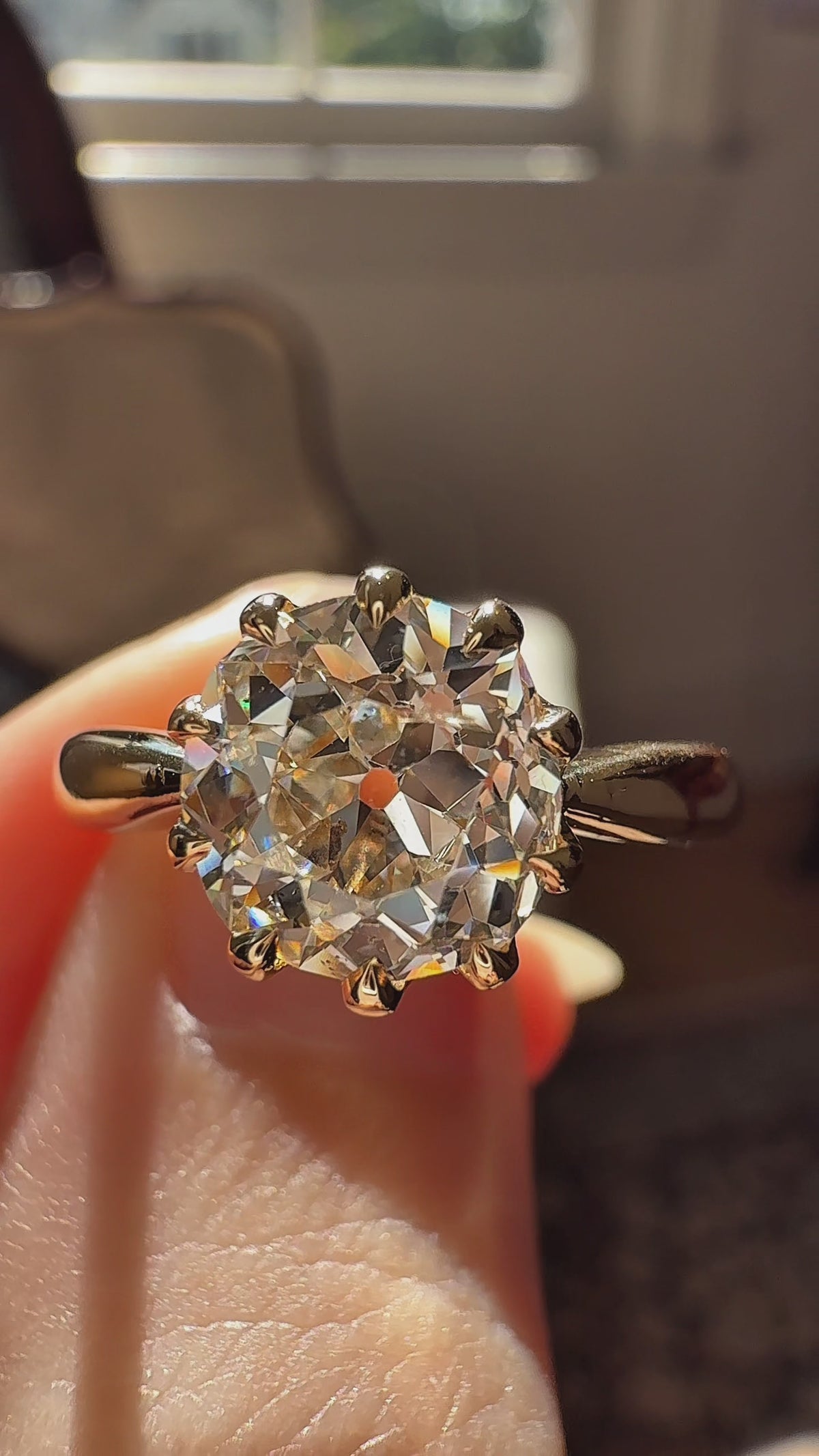 Old Mine cut diamond Engagement Rings