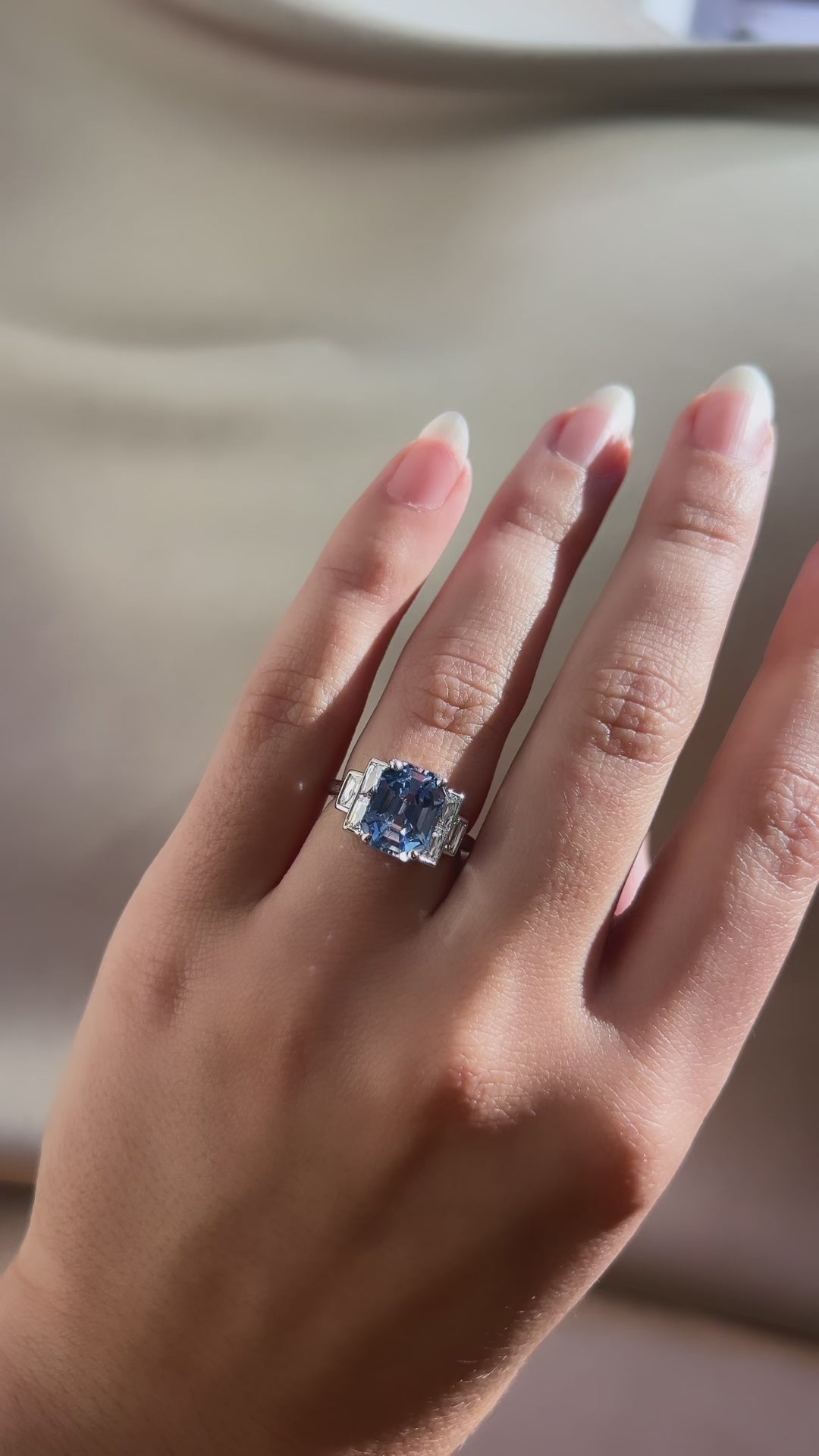 diamond in platinum setting