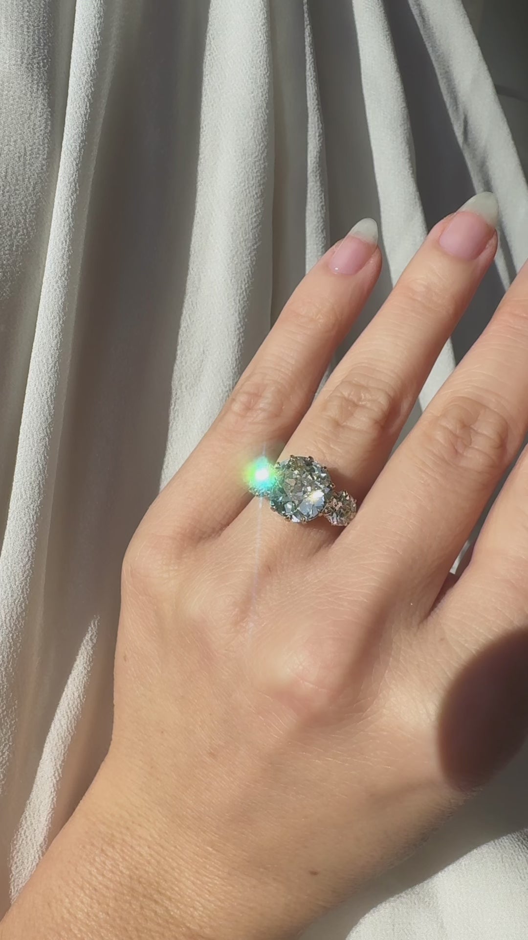 Solitaire Old European cut diamond Rings