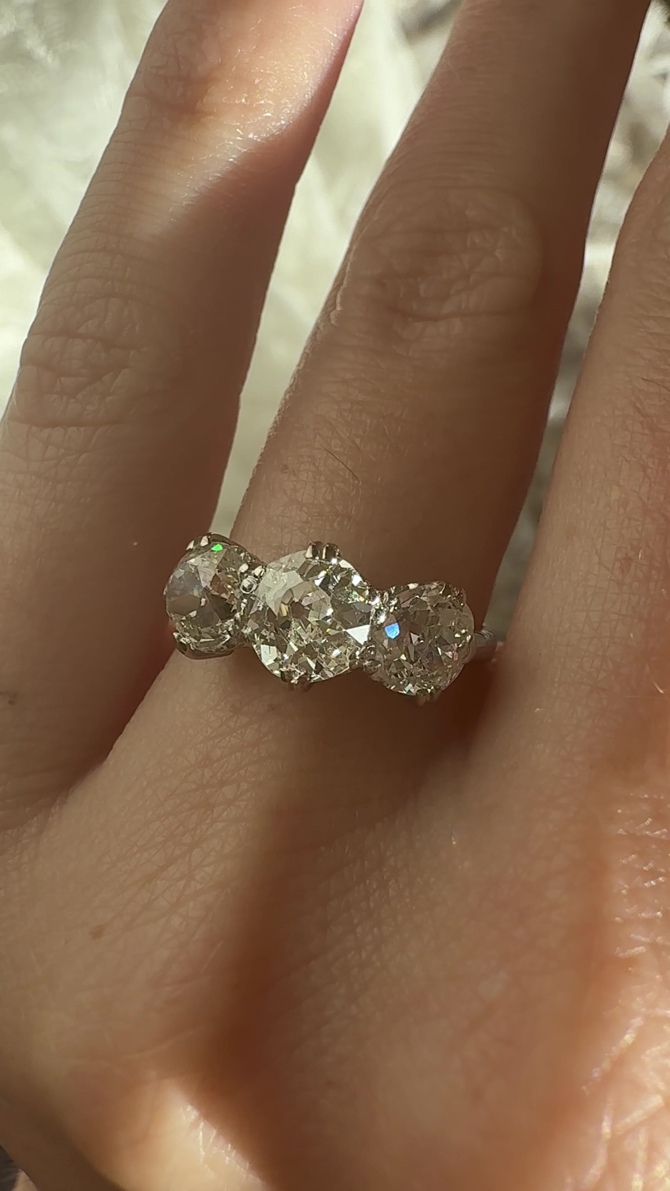  videos and images of vintage Rings-Old Mine cut diamond Rings