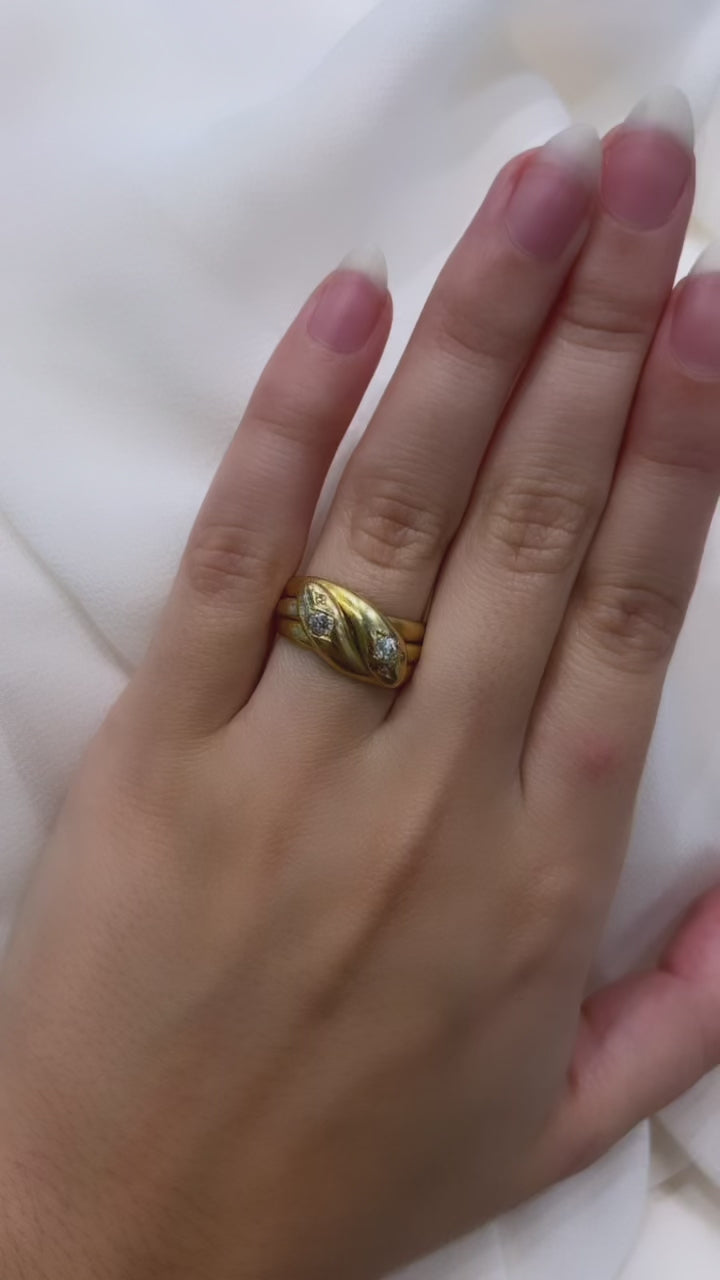 diamond in yellow gold setting