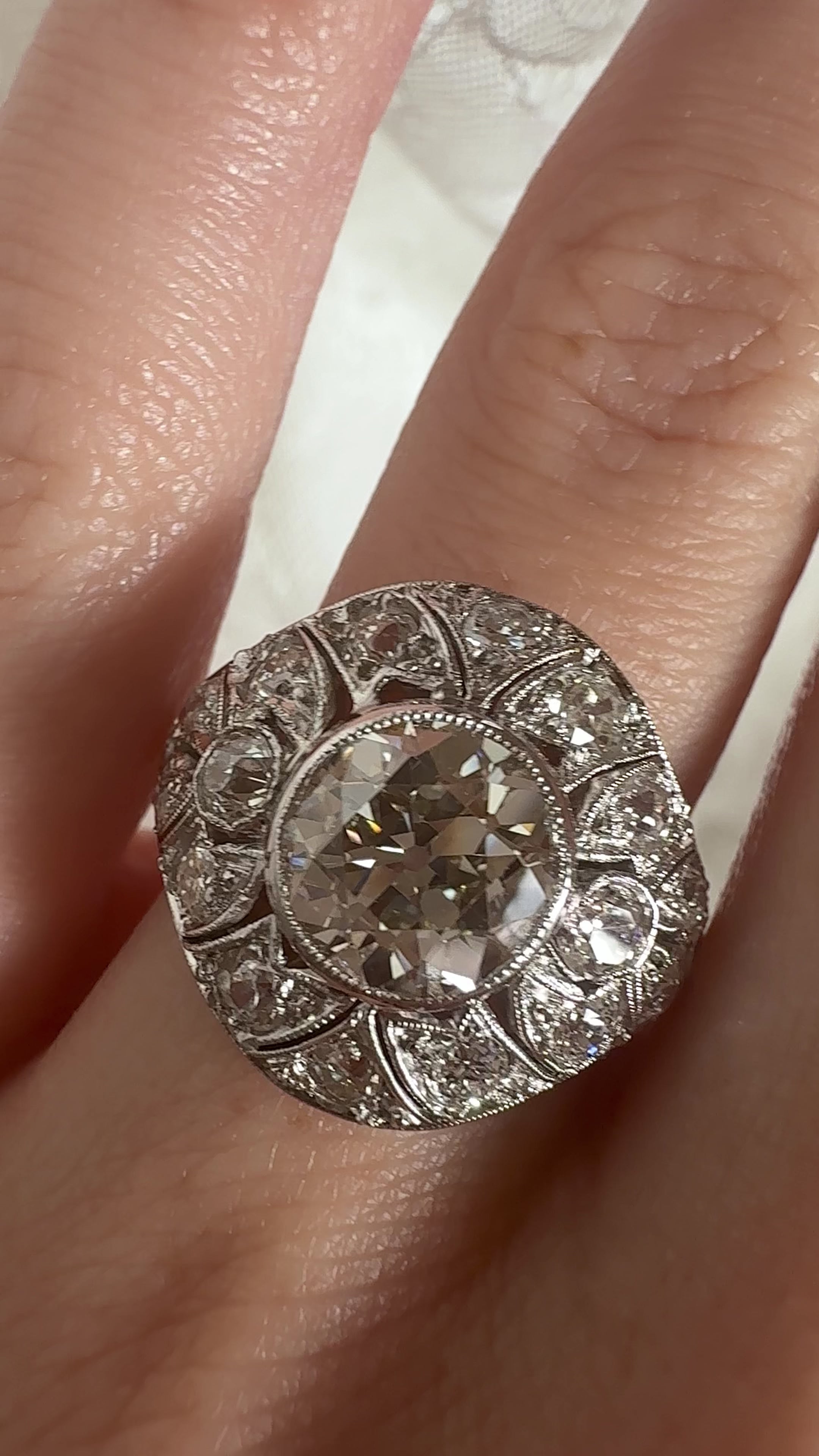 Solitaire Band Old European cut diamond Rings