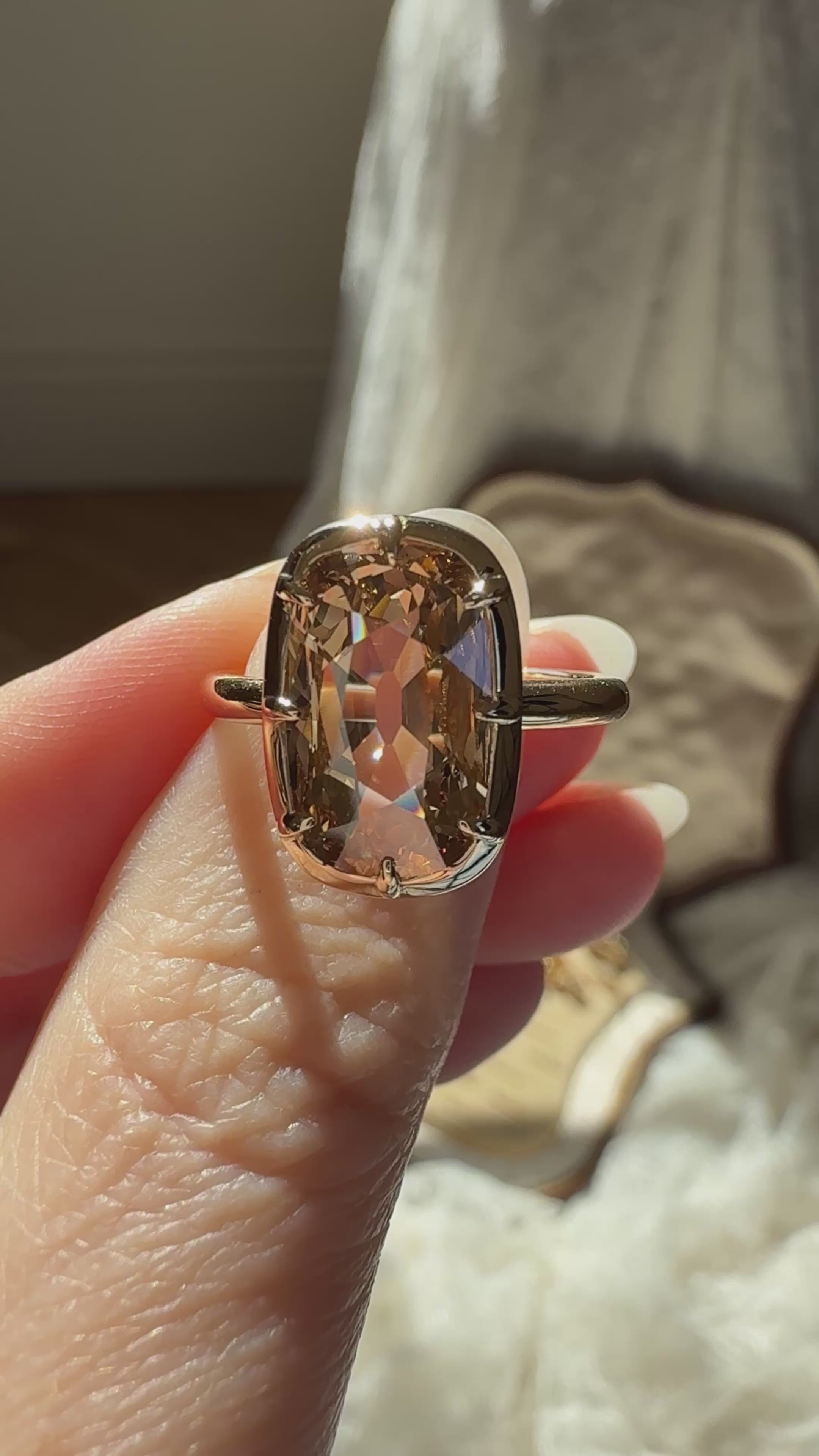 Solitaire Old Mine cut diamond Rings