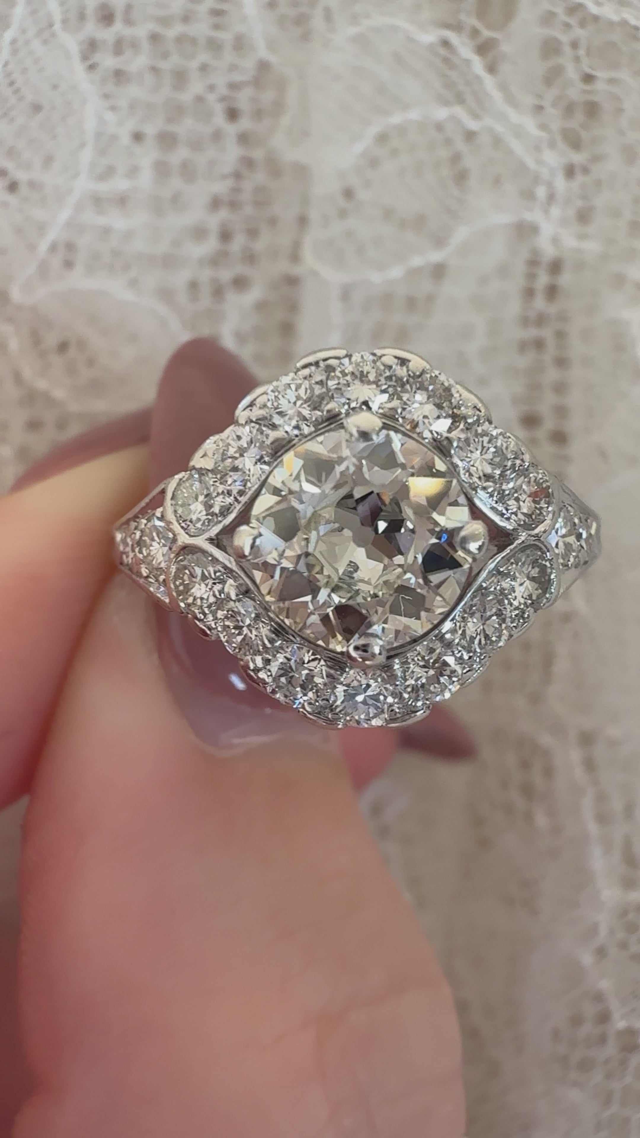 j-k-l color, vs clarity diamond in platinum setting
