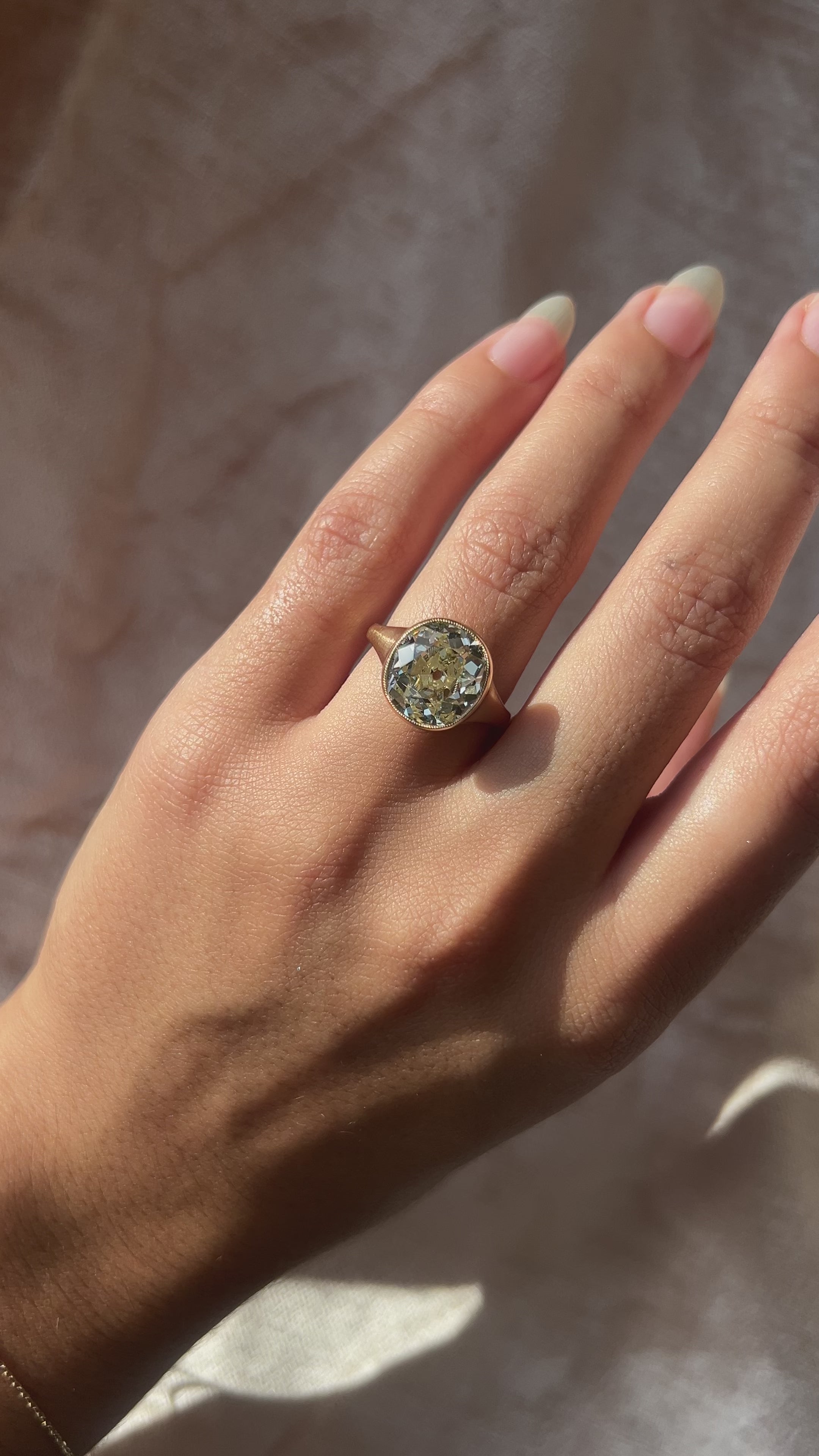  videos and images of vintage -Old Mine cut diamond 