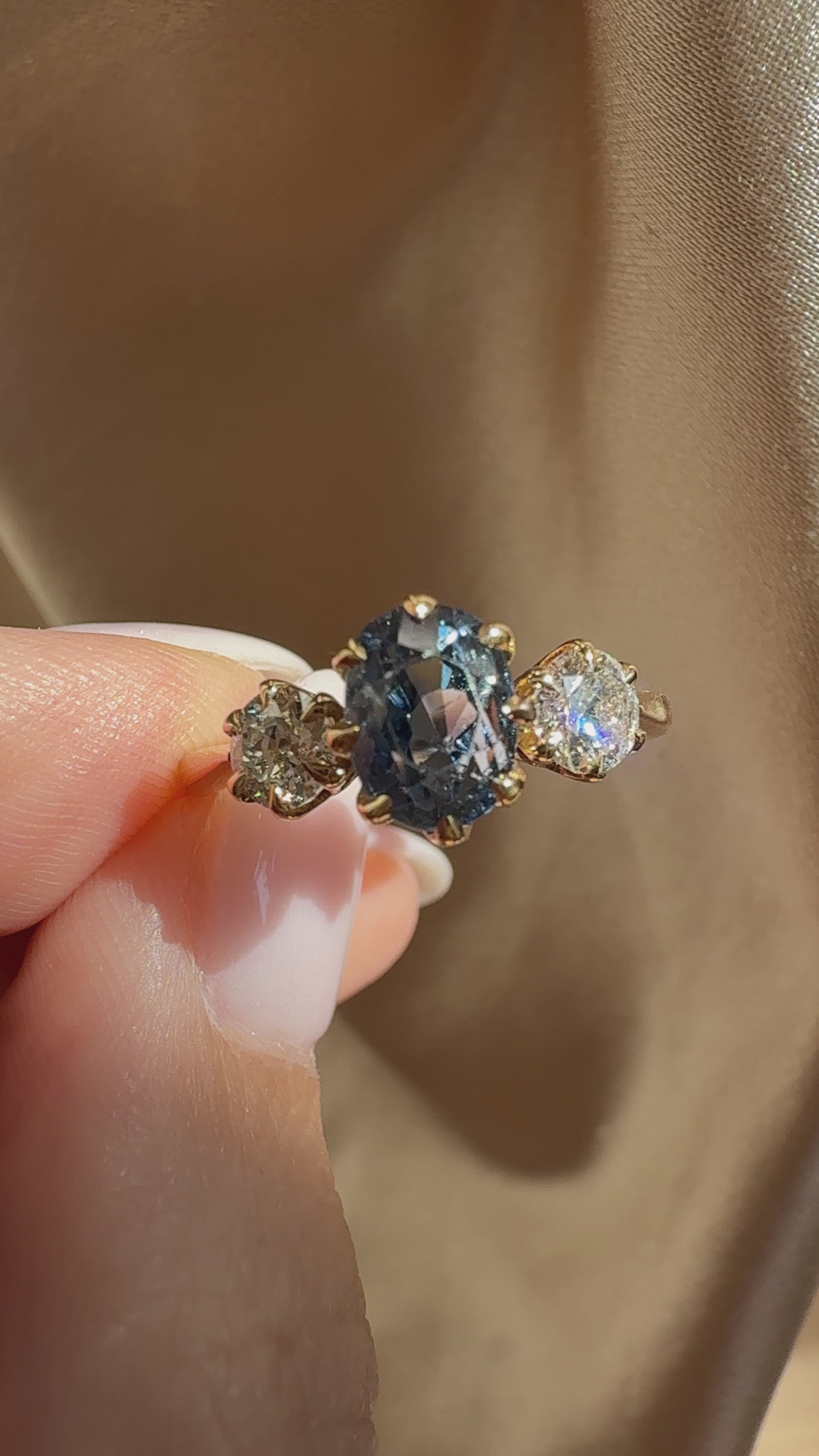 diamond in yellow gold setting