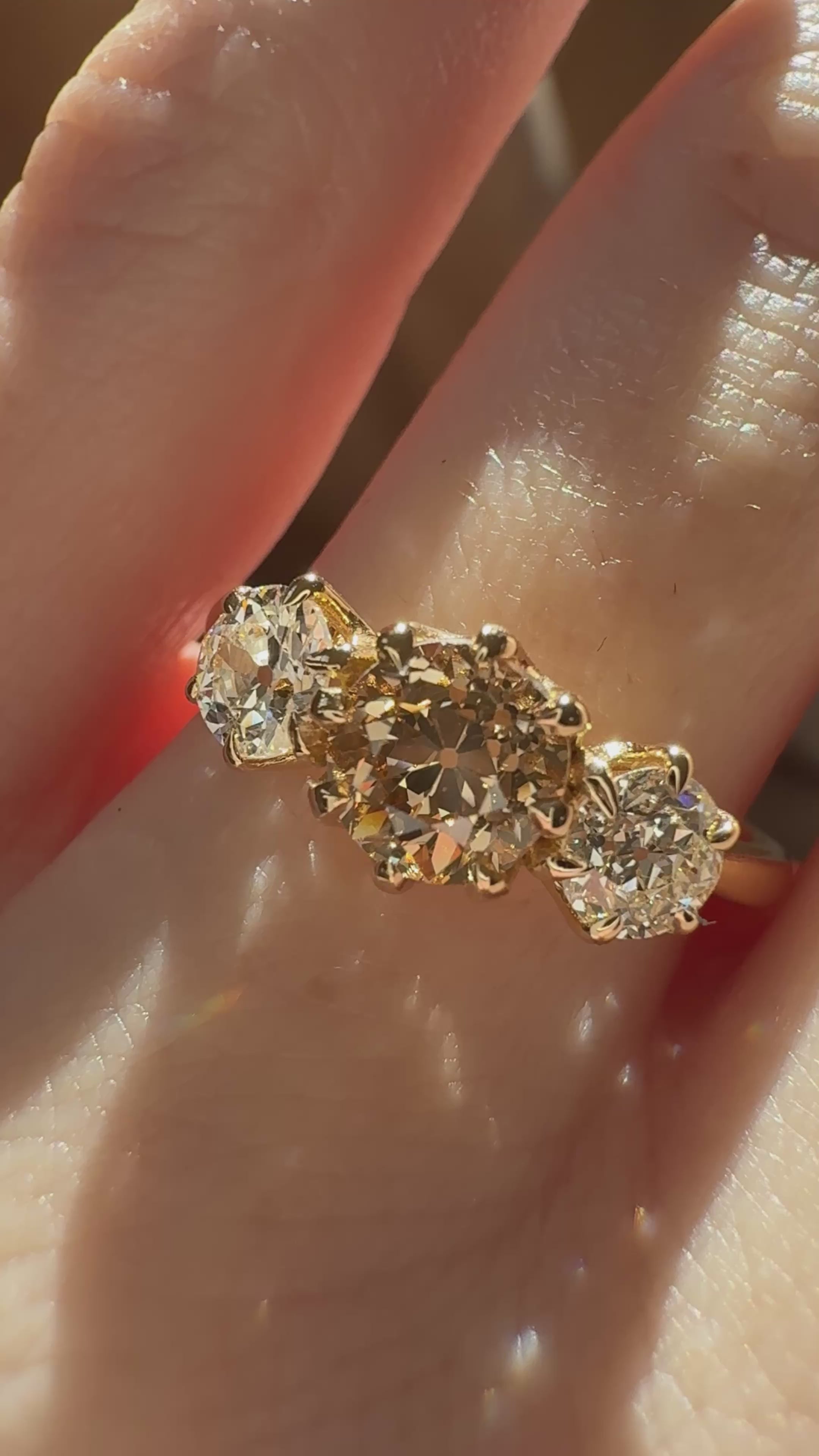 Old European cut diamond Rings