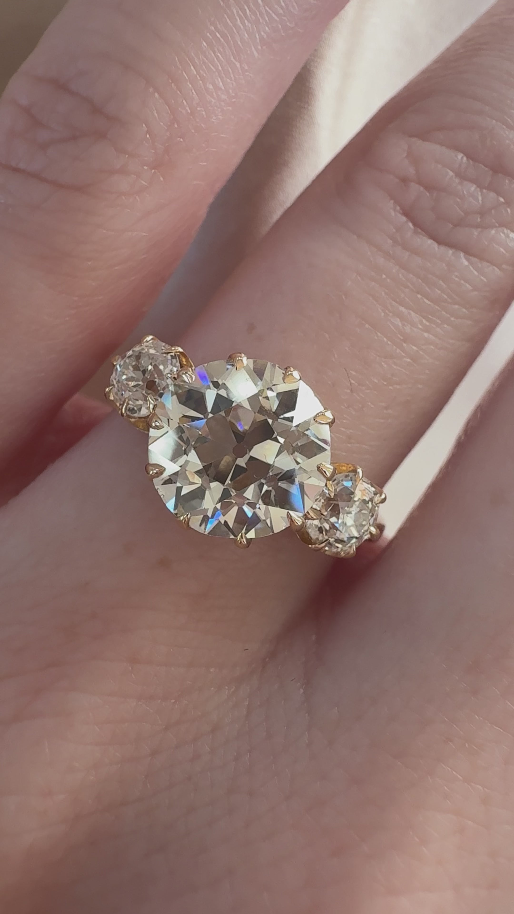  videos and images of vintage Rings-Band Solitaire Old European cut diamond Rings