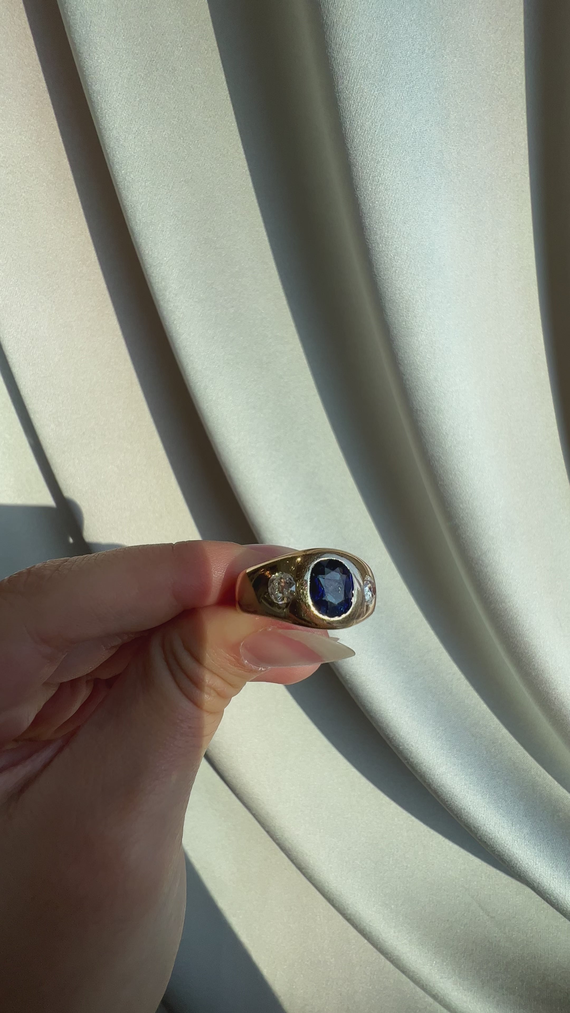 diamond in yellow gold setting