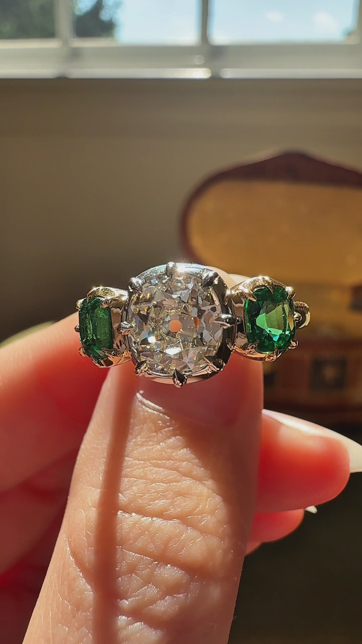  videos and images of vintage Rings-Old Mine cut diamond Rings
