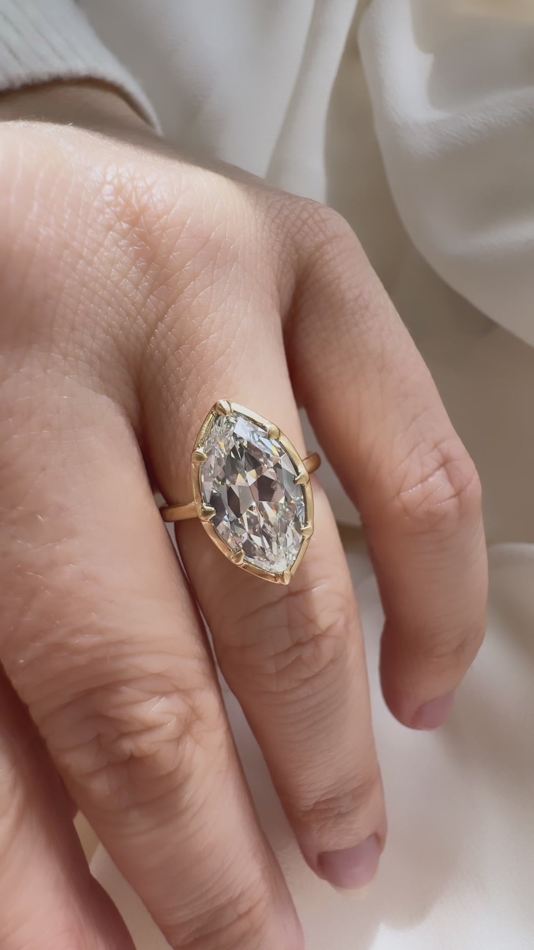 j-k-l color, vs clarity diamond in yellow gold setting