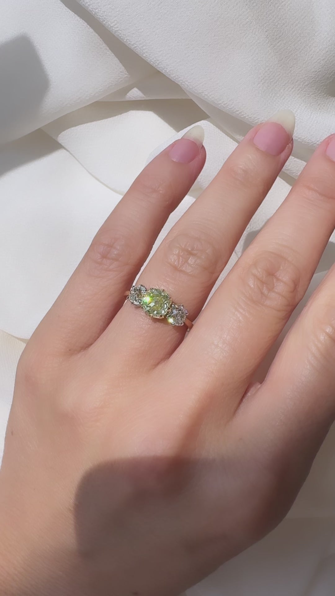 Solitaire Old Mine cut diamond Rings