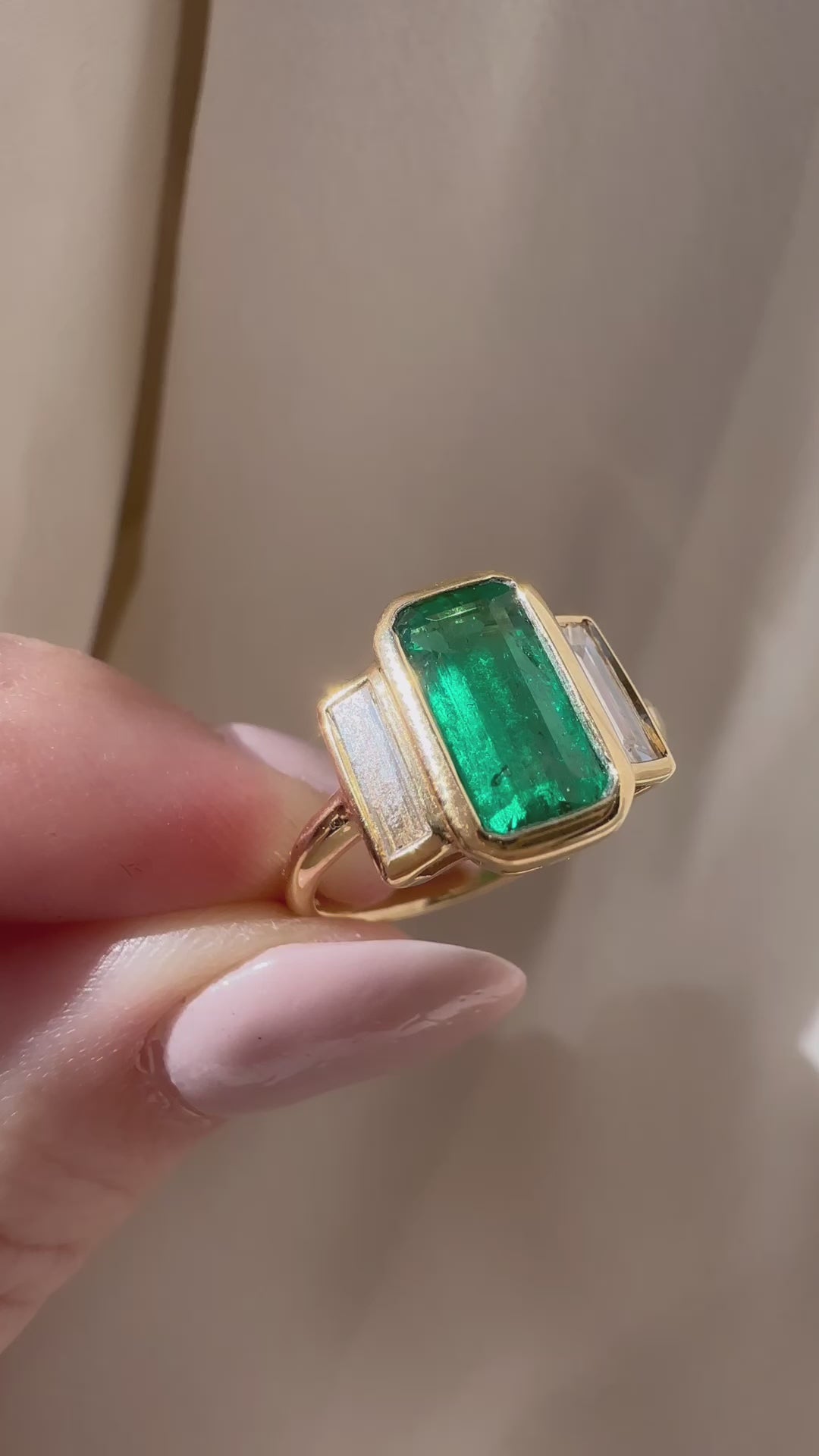 diamond in yellow gold setting