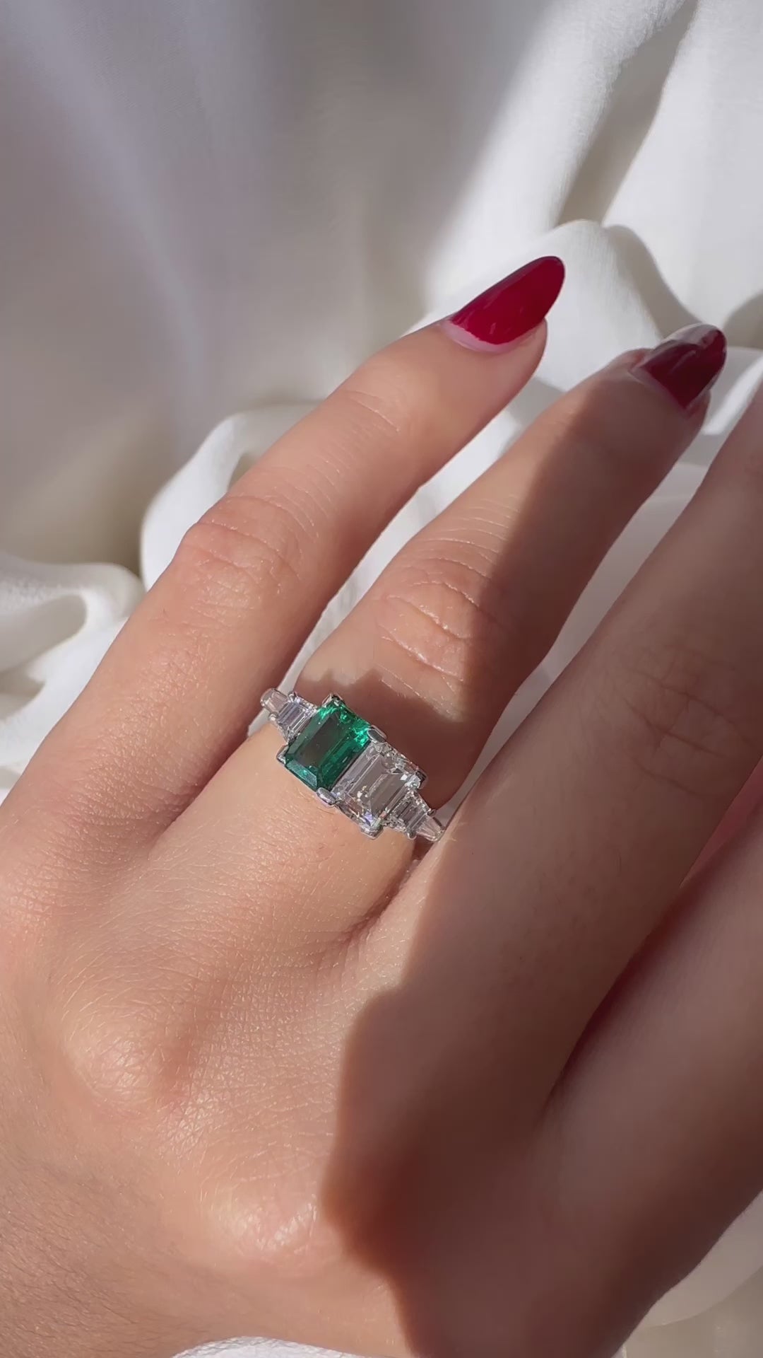 Solitaire Step  cut diamond Rings