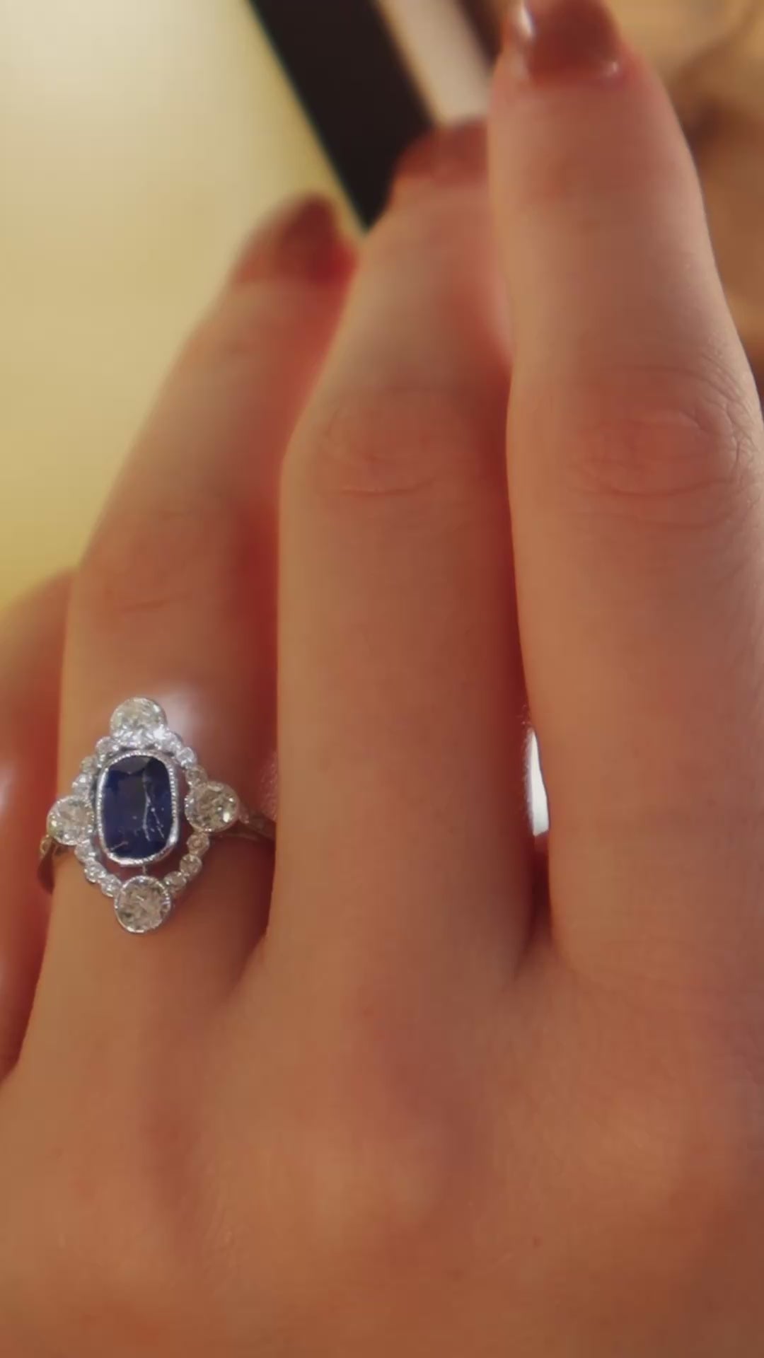 diamond in platinum setting