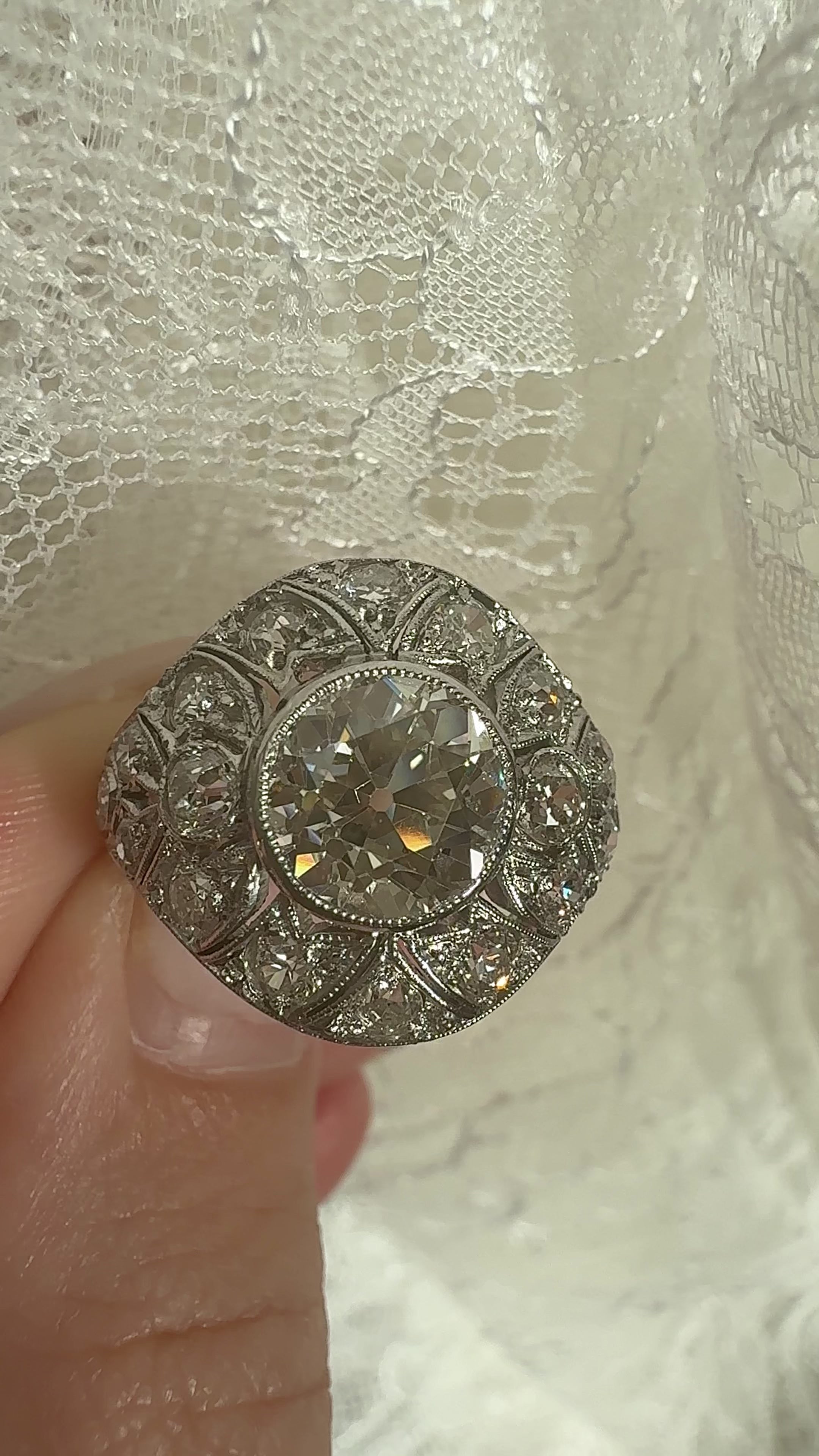 j-k-l color, vs clarity diamond in platinum setting