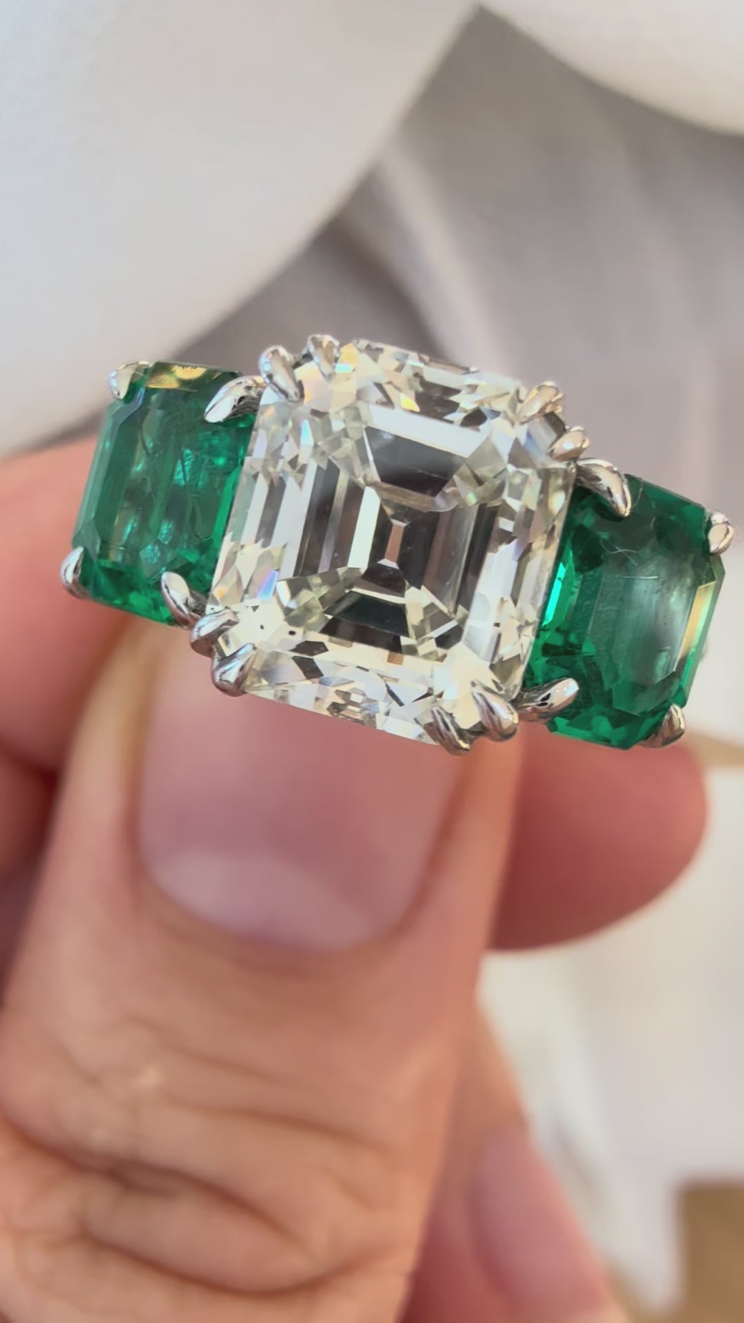  videos and images of vintage Rings-Step  cut diamond Rings