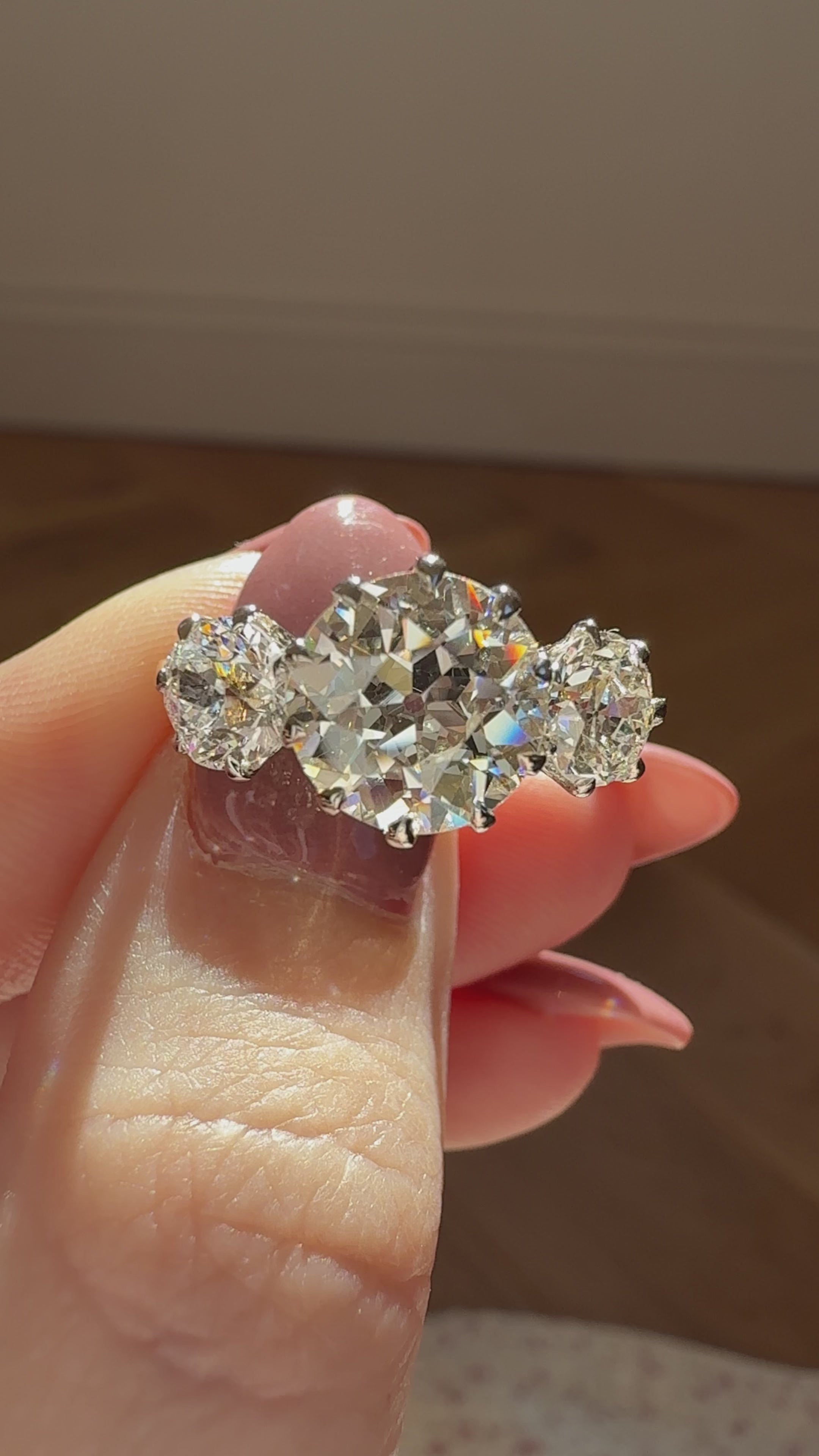 Old European cut diamond Rings